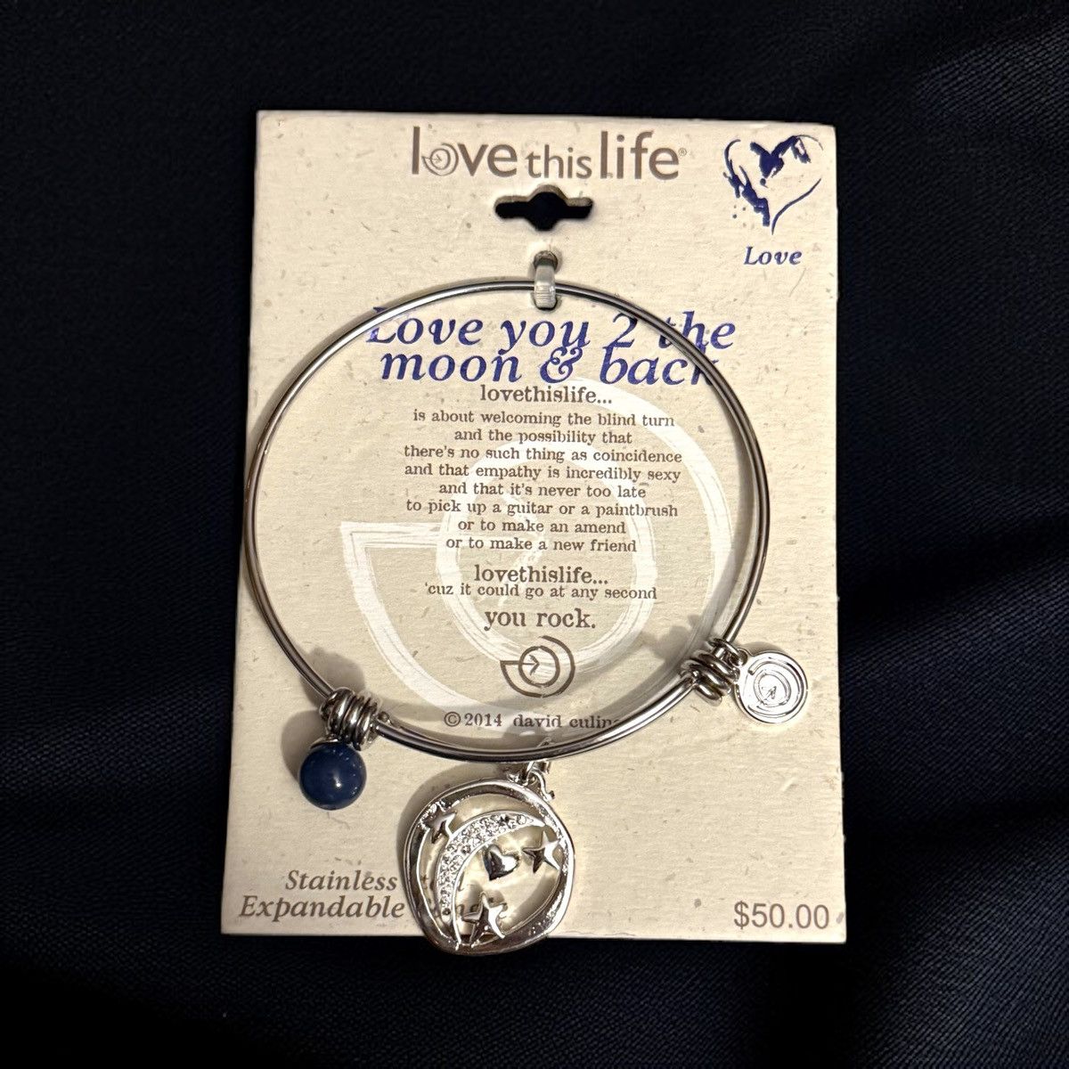 Other Love this Life Love you 2 the moon & back expandable bracele Size ONE SIZE - 1 Thumbnail
