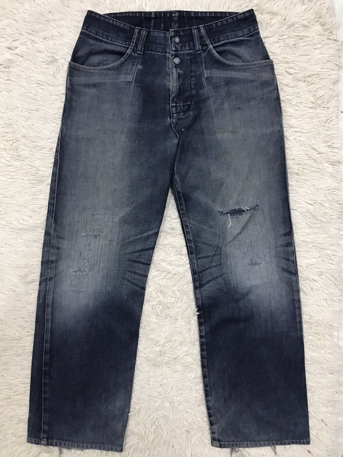 Levi's Vintage Clothing Vintage Levis N3BP Rubber Print Distressed Denim Jeans Size US 32 / EU 48 - 1 Thumbnail