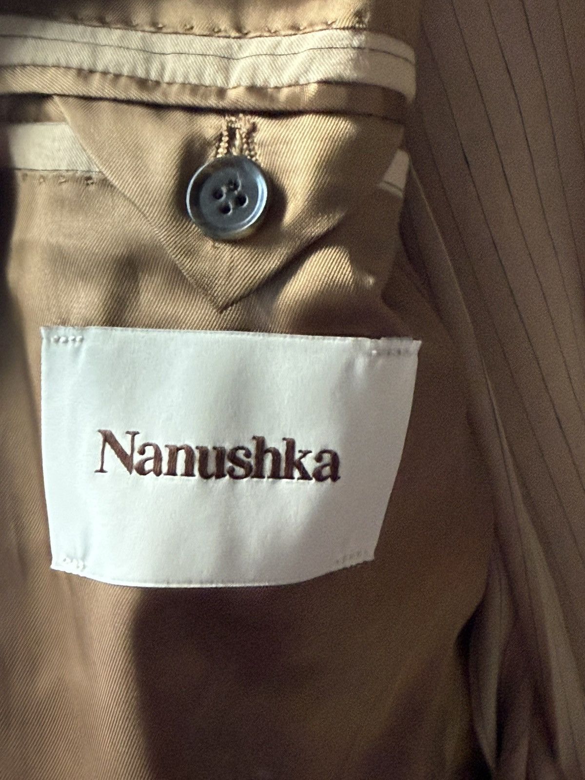 Nanushka Nanushka malvin latte striped suit 50 Size 40R - 5 Thumbnail