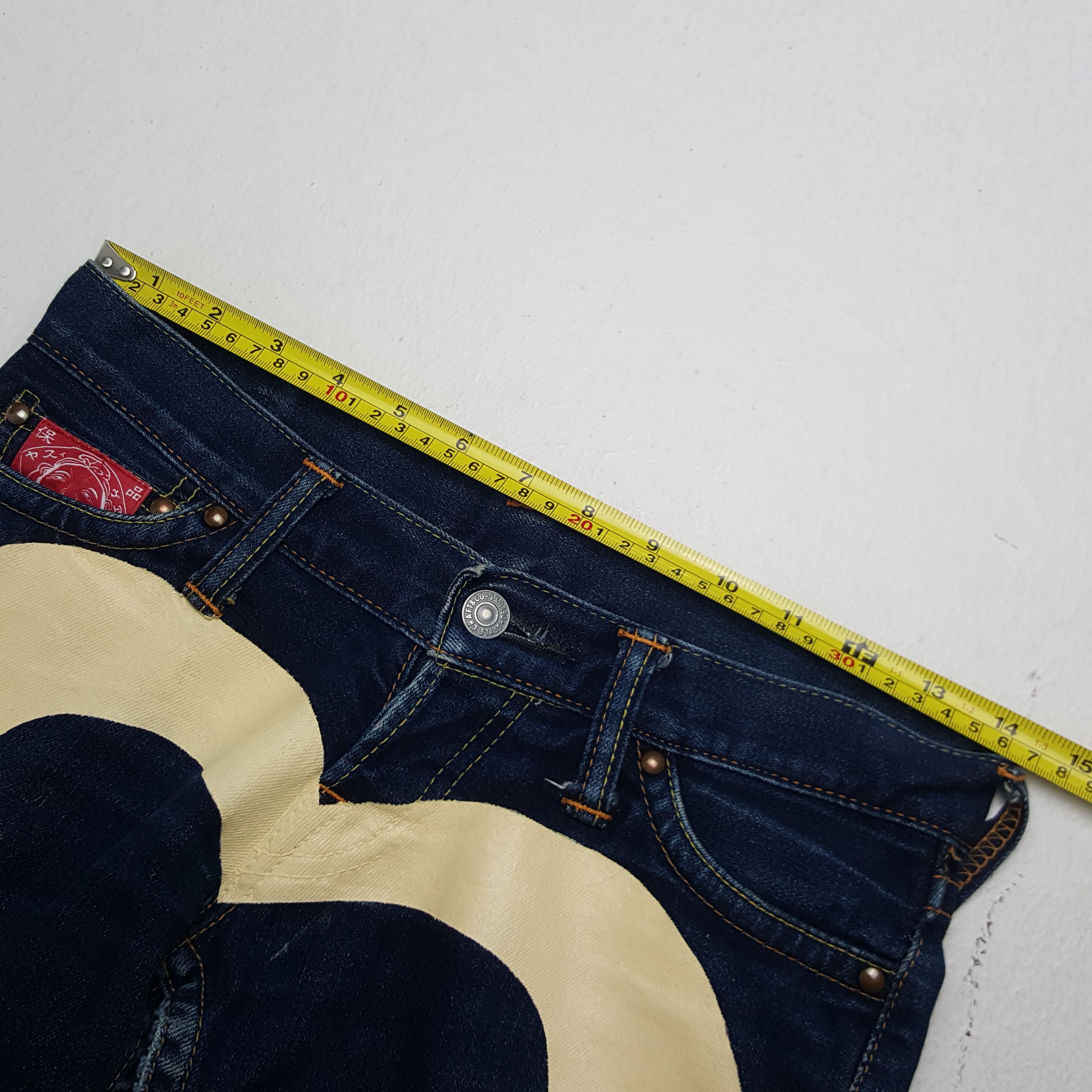 Evisu × Japanese Brand × Vintage Vintage Evisu Japanese Brand Daicock Custom Art Denim Jeans Size 28" / US 6 / IT 42 - 9 Thumbnail