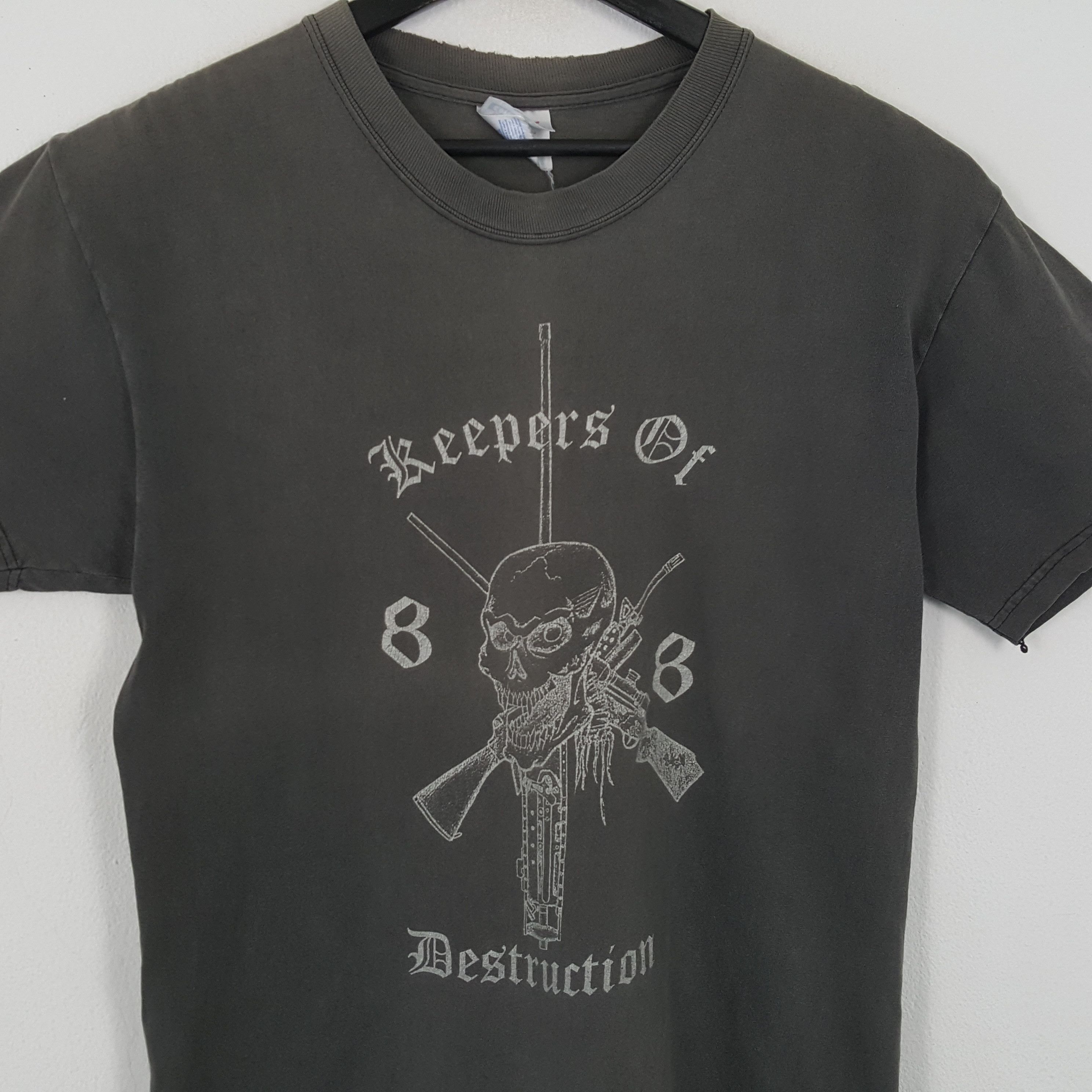 Vintage KEEPERS OF DESTRUCTION Distressed Tshirt Size US M / EU 48-50 / 2 - 2 Thumbnail