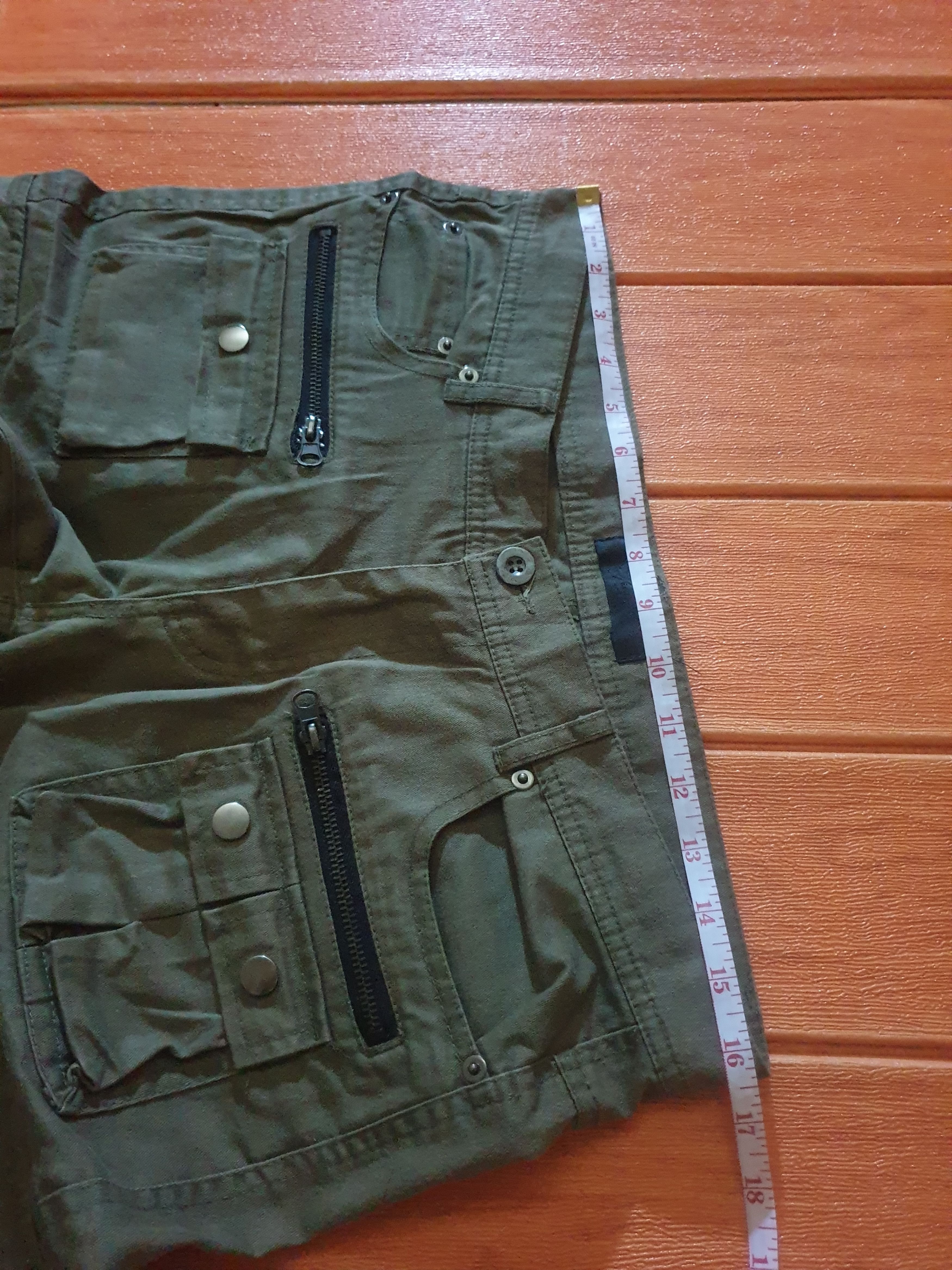 Japanese Brand 💥Sparkle multipocket green colour pant Size US 33 - 9 Thumbnail