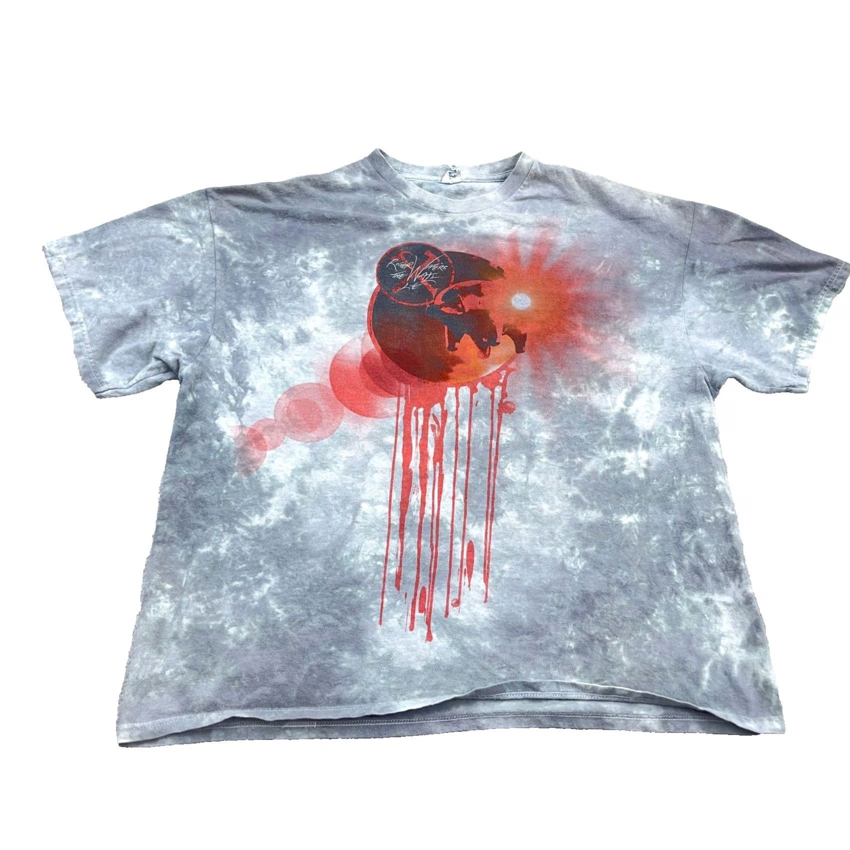 Delta VINTAGE Roger Waters Shirt Men XXL 2XL Gray The Wall Tour Band Tee Tie Dye Y2K Size US XXL / EU 58 / 5 - 2 Thumbnail