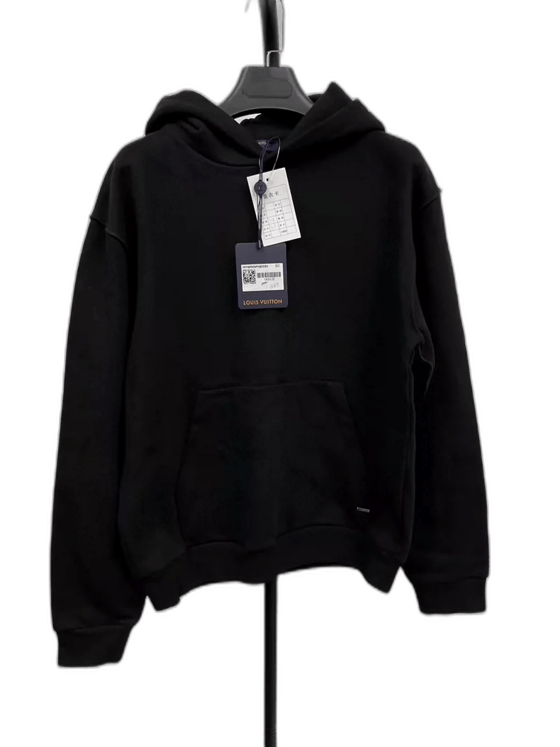 Louis Vuitton Louis Vuitton Black Hooded Long Sleeve Sweatshirt-2506 Size US S / EU 44-46 / 1 - 1 Thumbnail