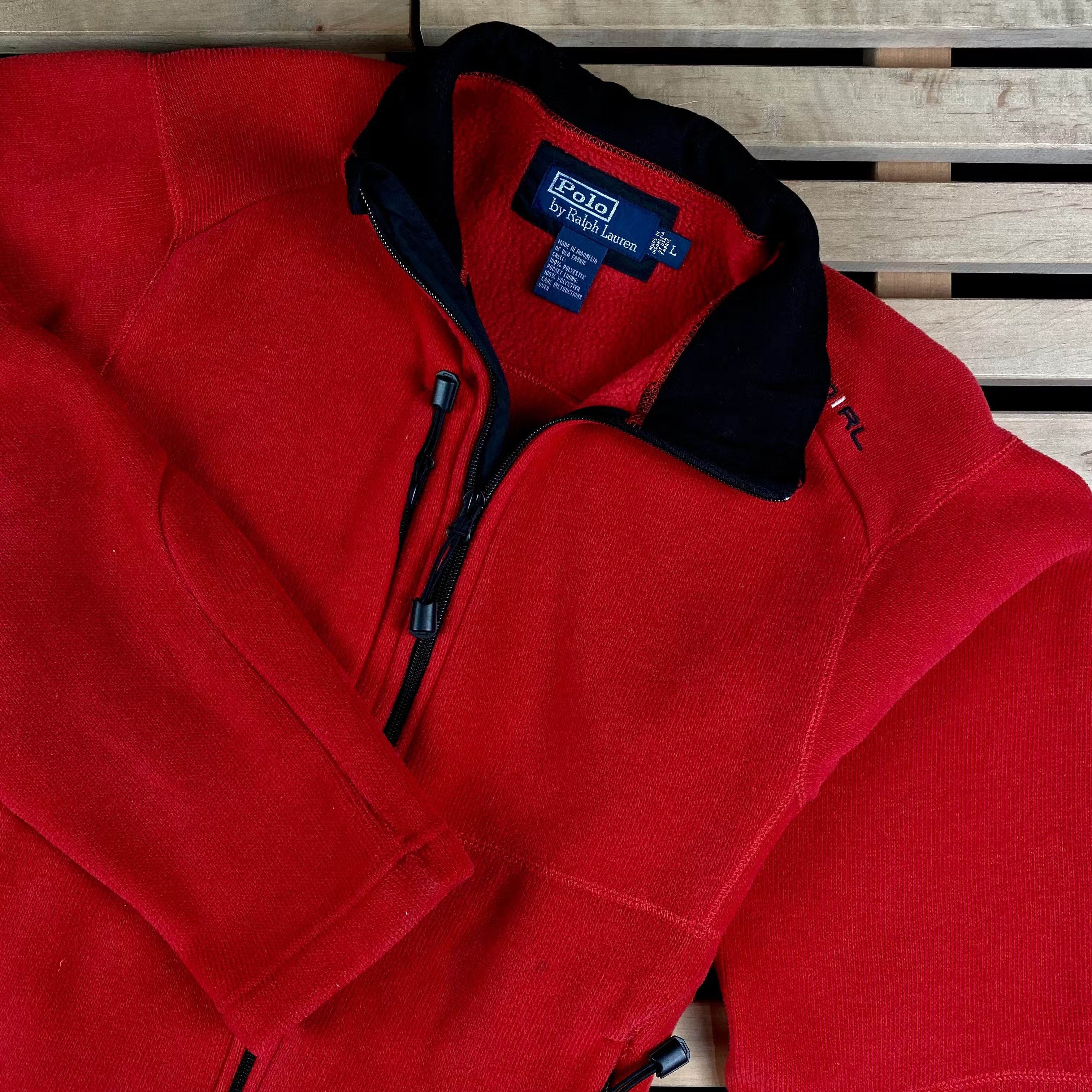 Polo Ralph Lauren × Ralph Lauren × Vintage Fleece Bomber Jacket Polo by Ralph Lauren Vintage Size L Size US L / EU 52-54 / 3 - 2 Thumbnail
