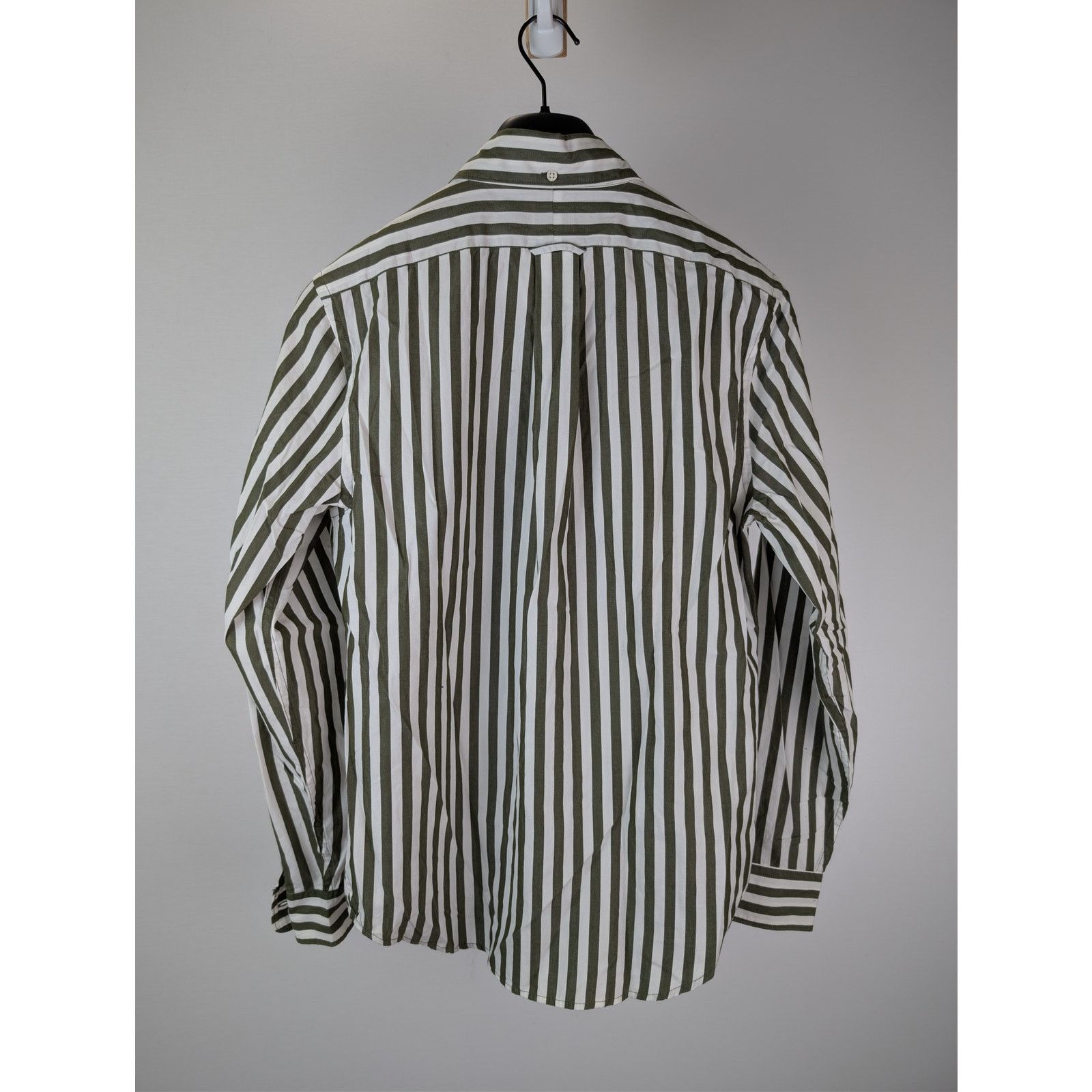Todd Snyder o1rshd1 CC20 Striped Cotton Long-Sleeved Shirt Olive Green Size US S / EU 44-46 / 1 - 8 Thumbnail