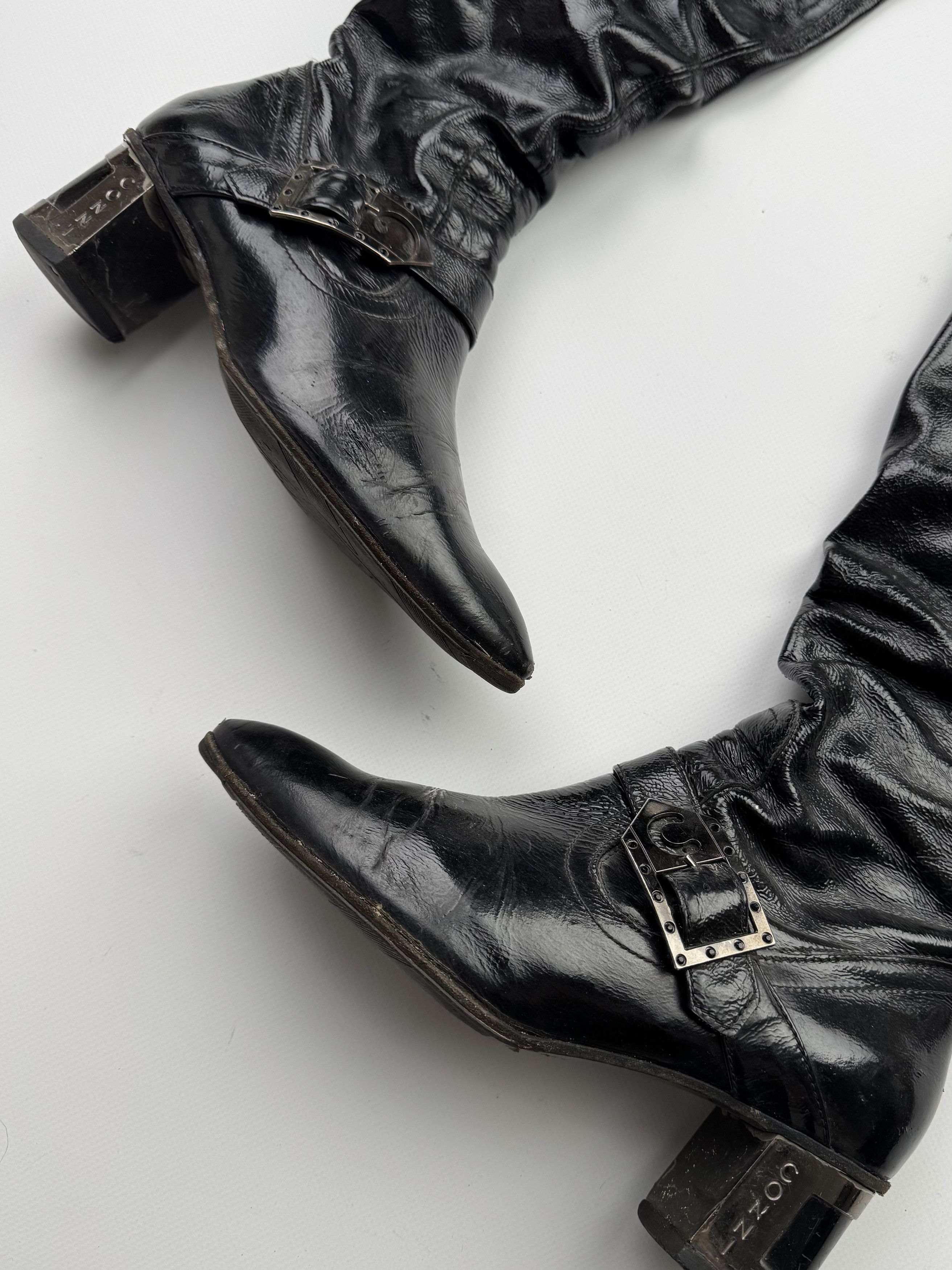 Vintage Vintage Leather Boots With Straps B427(V532)E2 Size US 7 / IT 37 - 3 Thumbnail
