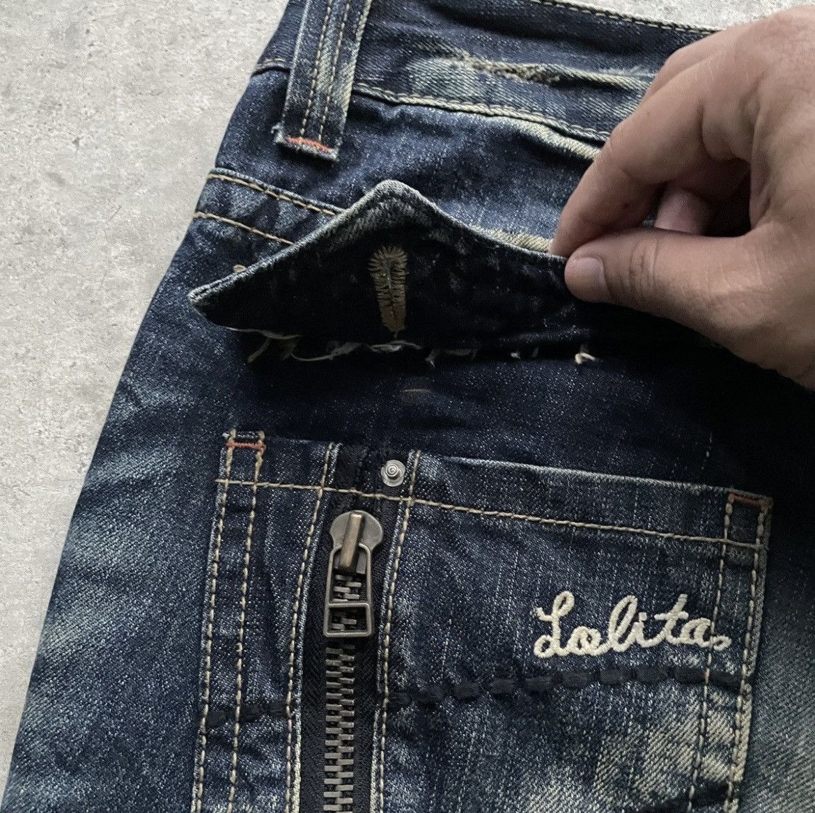 Japanese Brand ❗️NEED GONE❗️Vintage Lolita Flare Faded Denim Jeans Size US 30 / EU 46 - 9 Thumbnail