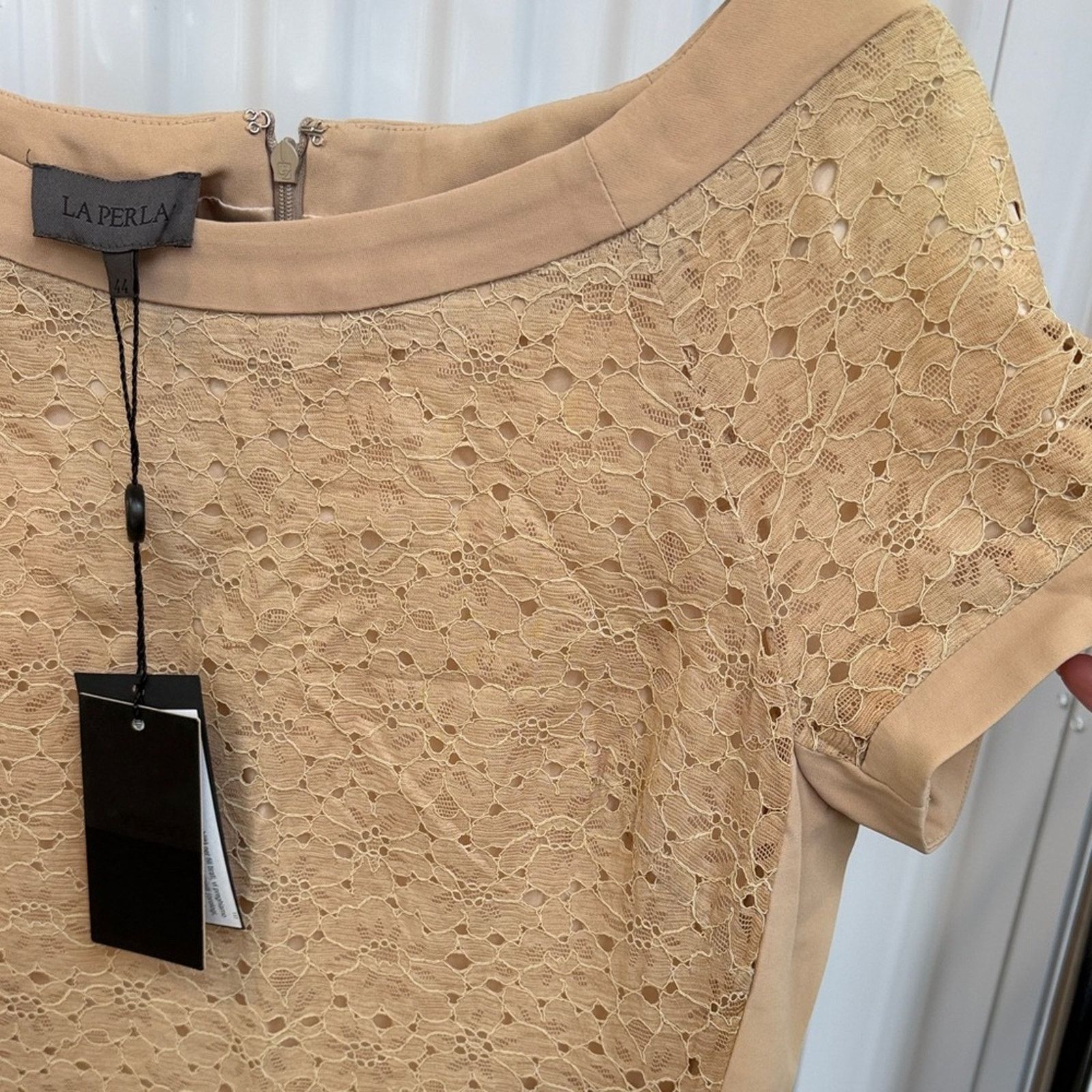 La Perla LA PERLA beautiful Tan Lace Dress Tan Size 10 Womens Size L / US 10 / IT 46 - 6 Thumbnail