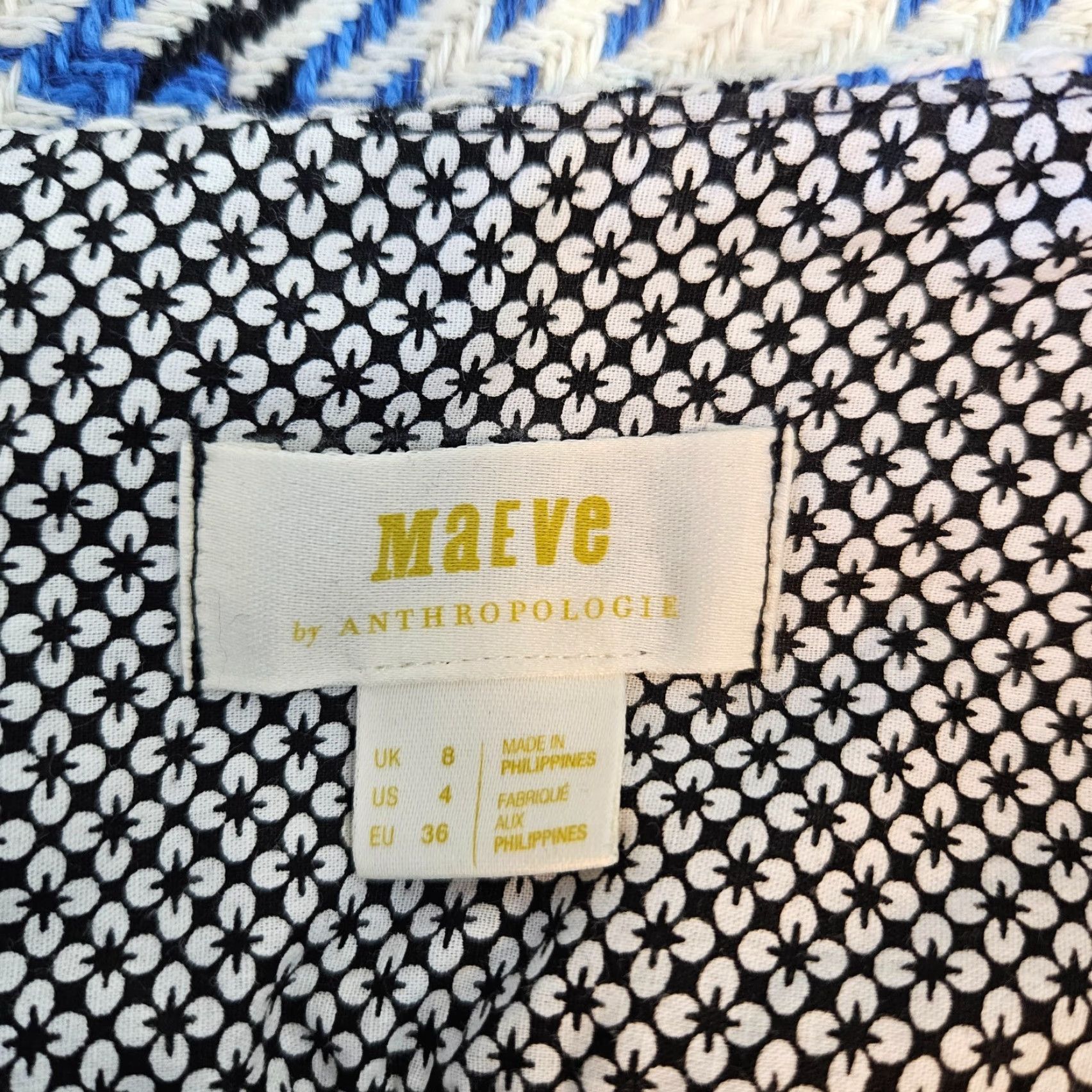 Vintage Maeve Plaid Skirt Womens Sz 4 Blue White Cotton Pockets A-Line Short Size 27" / US 4 / IT 40 - 5 Thumbnail