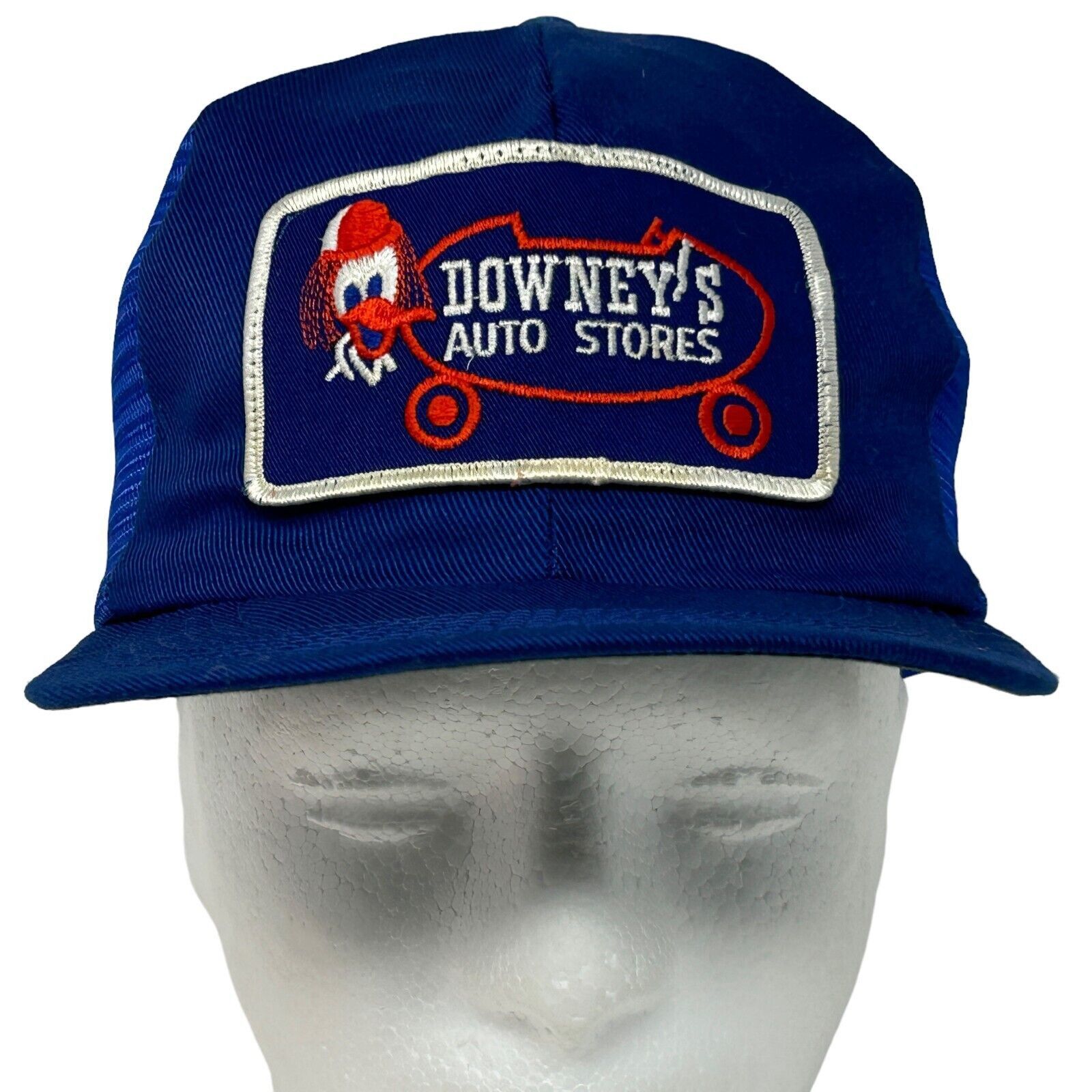 Vintage Vintage Downeys Auto Stores Trucker Hat Baseball Cap Blue Size ONE SIZE - 2 Thumbnail
