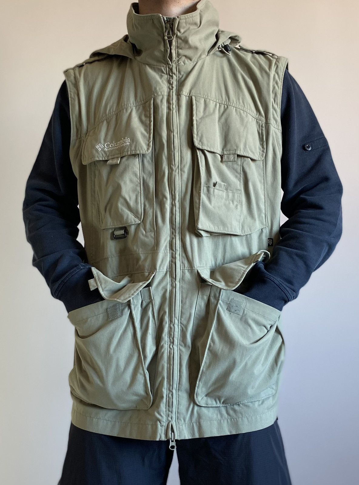 Columbia 2in1 COLUMBIA Multipocket Tactical Utility Jacket Vest Size US M / EU 48-50 / 2 - 17 Thumbnail