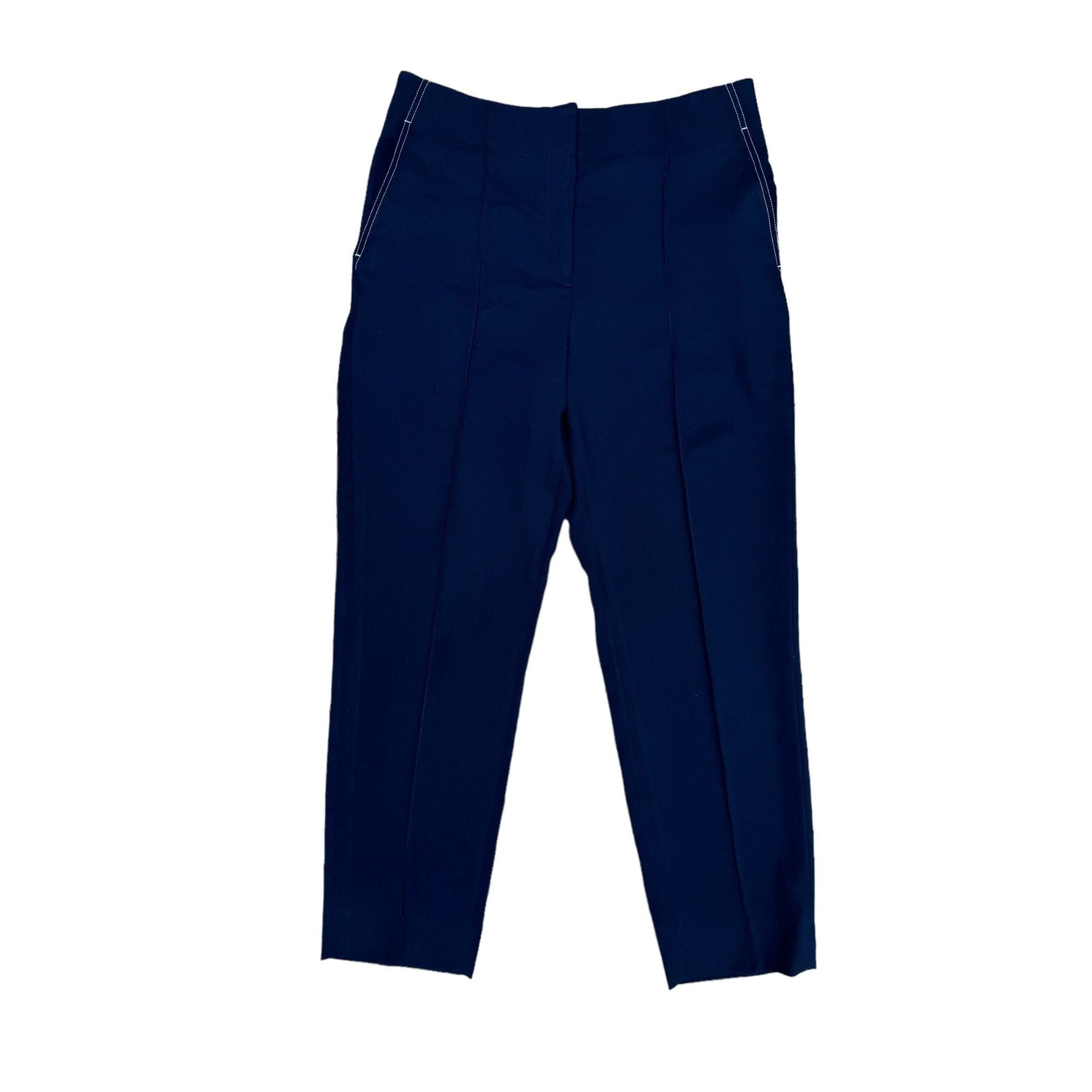 Celine Phoebe Philo Navy Wool Wide Pants Size 28" / US 6 / IT 42 - 1 Thumbnail