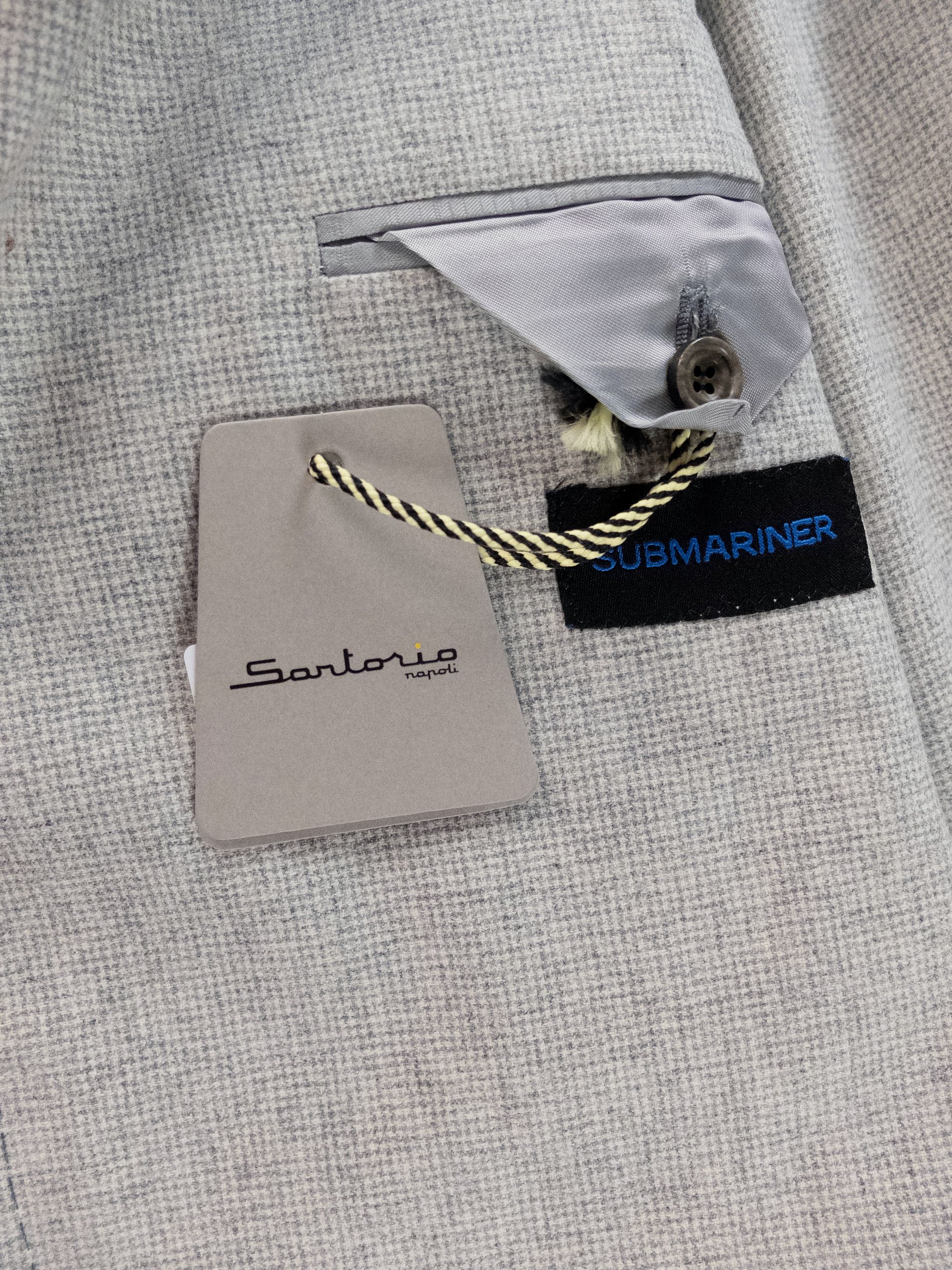 SARTORIO SARTORIO Napoli by Kiton light gray wool cashmere suit 44 54 Size 44R - 4 Thumbnail
