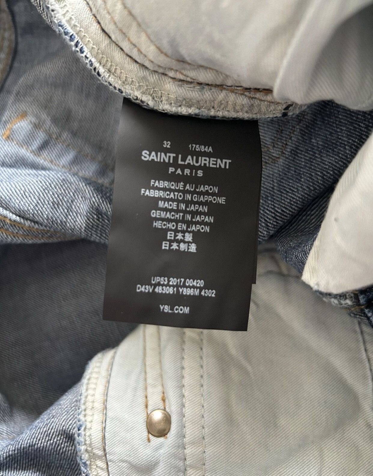Saint Laurent Paris × Yves Saint Laurent Saint Laurent washed denim jeans2412-Nextarrow Size US 32 / EU 48 - 7 Thumbnail