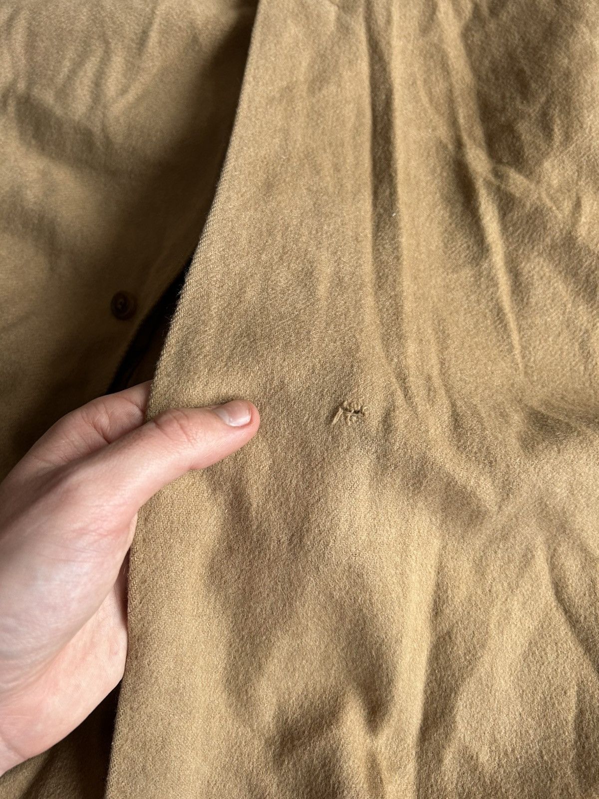 Burberry × Vintage Vintage Burberry Heavy Coat Wool & Cashmere Thrashed Size XL Size US XL / EU 56 / 4 - 17 Thumbnail