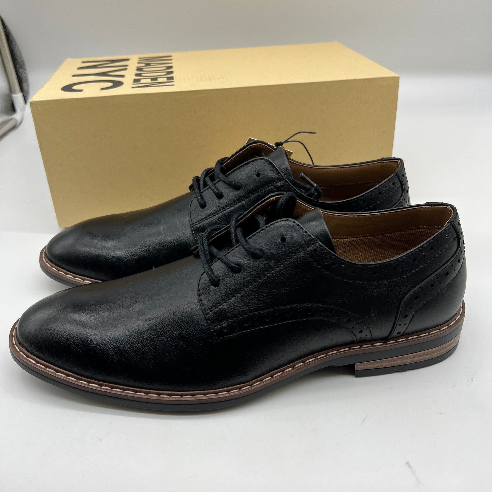 Other Madden NYC Men's Anthony Oxford Shoes Lace-up Black Size 8 Size US 8 / EU 41 - 1 Thumbnail