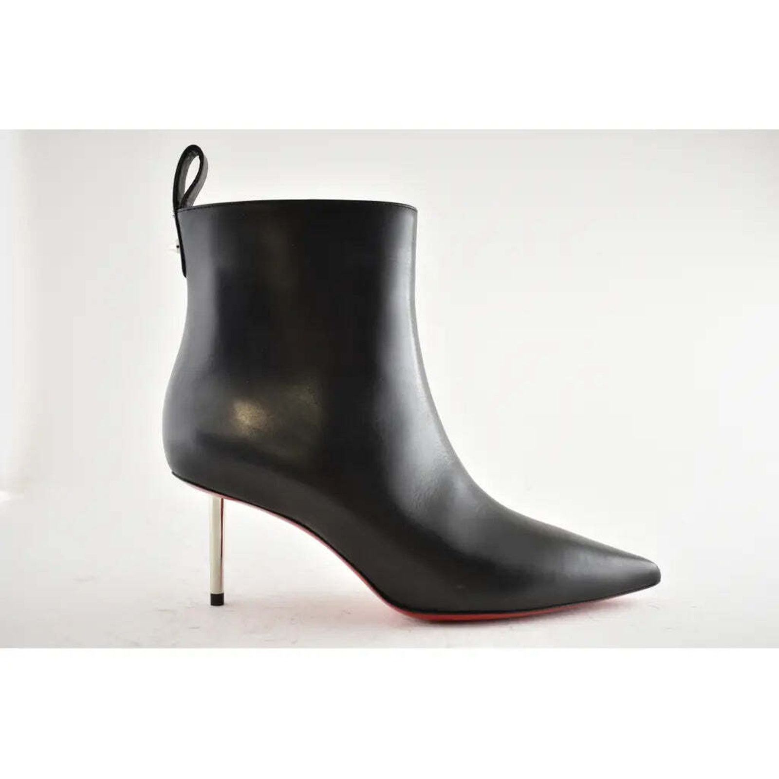 Christian Louboutin Christian Louboutin Epic Booty 70 Black Calf Leather Zipper Size US 9 / IT 39 - 2 Thumbnail