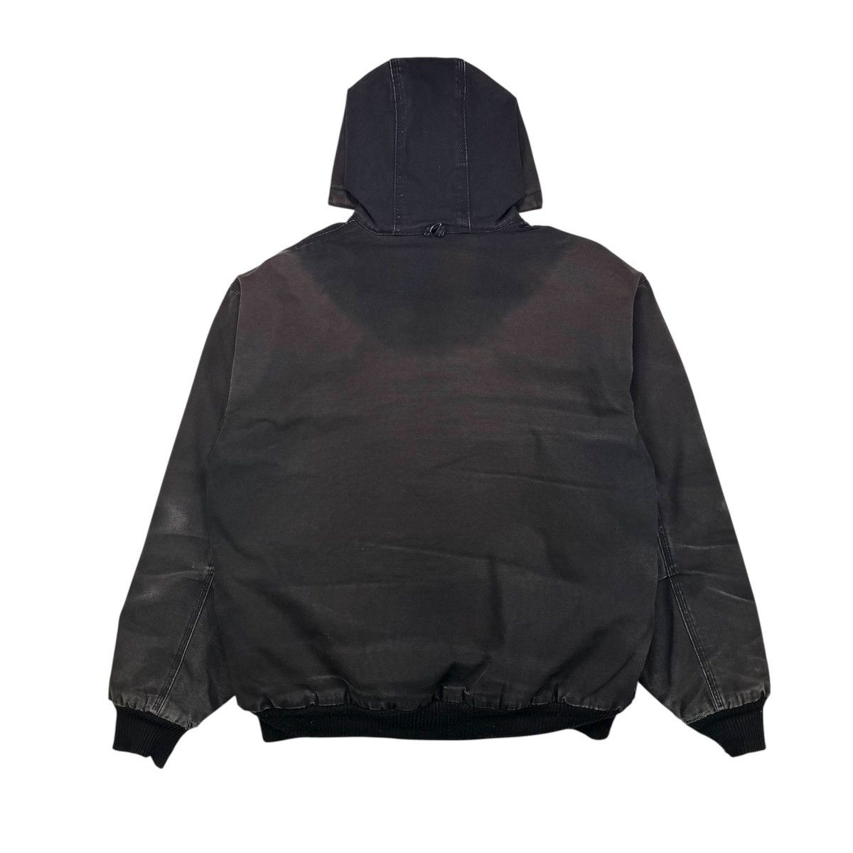 Vintage VINTAGE THRASHED FADED HOODED WORK JACKET Size US XL / EU 56 / 4 - 3 Thumbnail