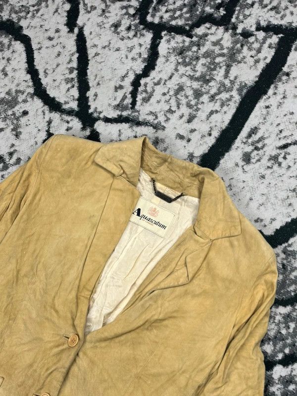Aquascutum Vintage Aquascutum leather jacket yellow 44 italy L Size L / US 10 / IT 46 - 3 Thumbnail