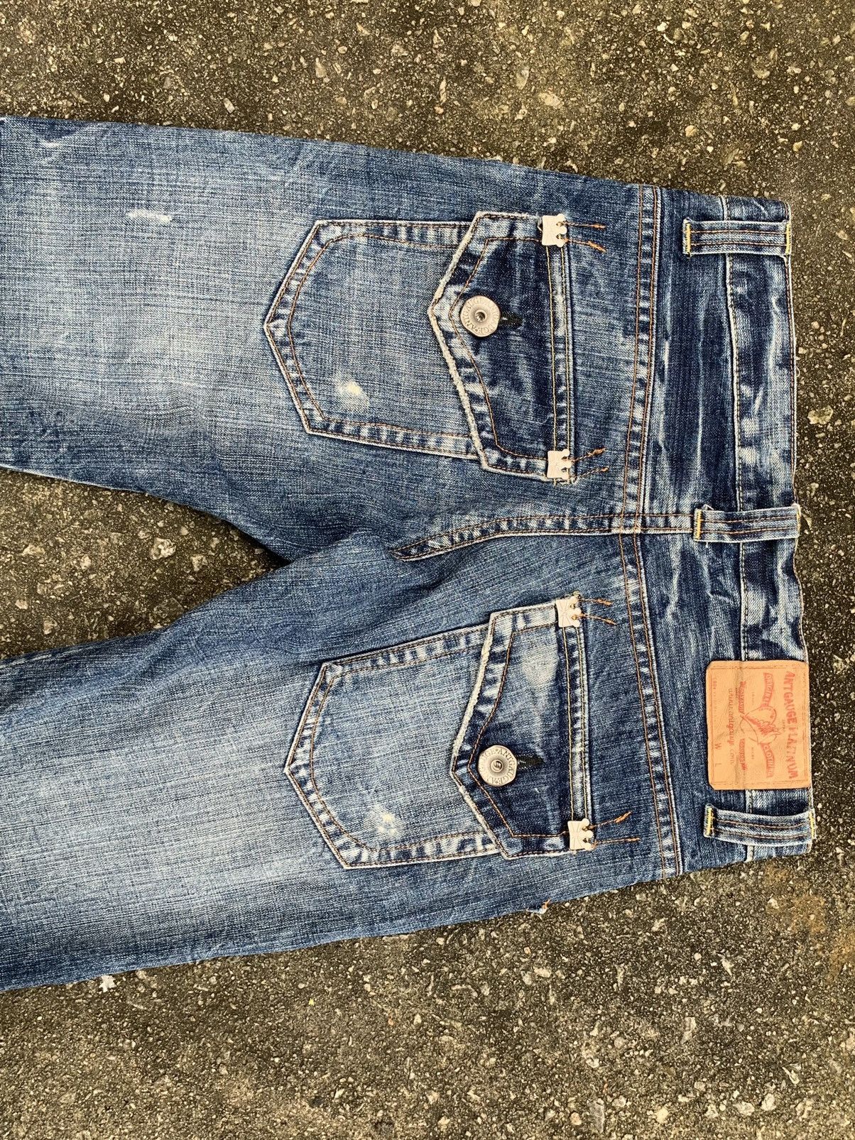 If Six Was Nine × Japanese Brand Distressed Antgauge Platinum Embroidered Pocket Denim Pants Size US 30 / EU 46 - 14 Thumbnail