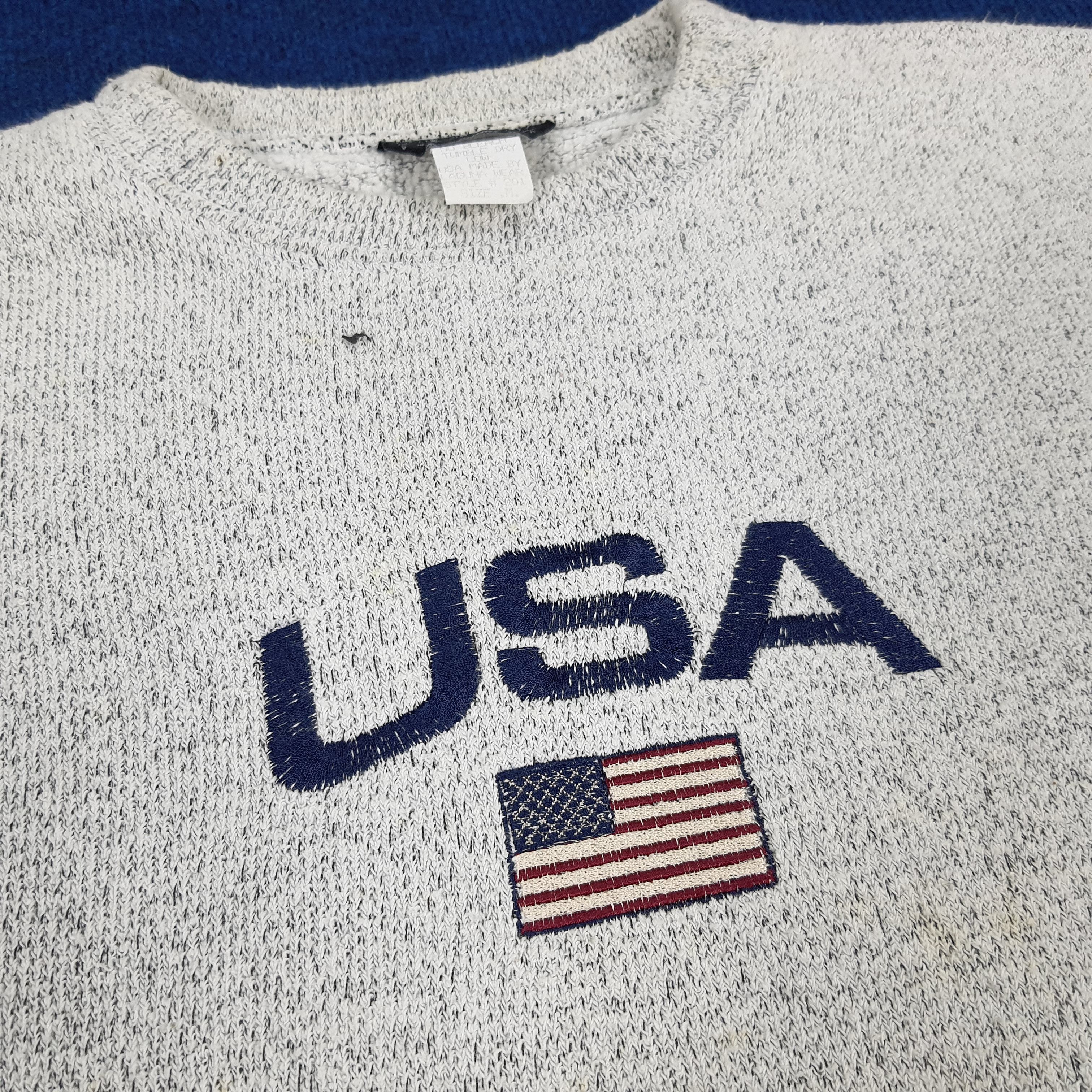Vintage Vintage USA Flag Spell Out Embroidery Streetwear Sweatshirts Size US M / EU 48-50 / 2 - 2 Thumbnail