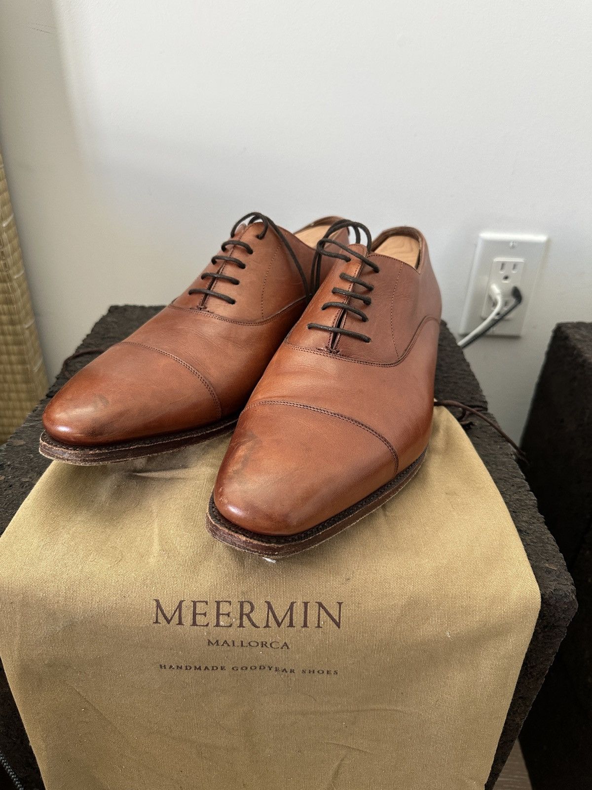 Meermin Cognac Cap Toes Size US 8.5 / EU 41-42 - 2 Thumbnail