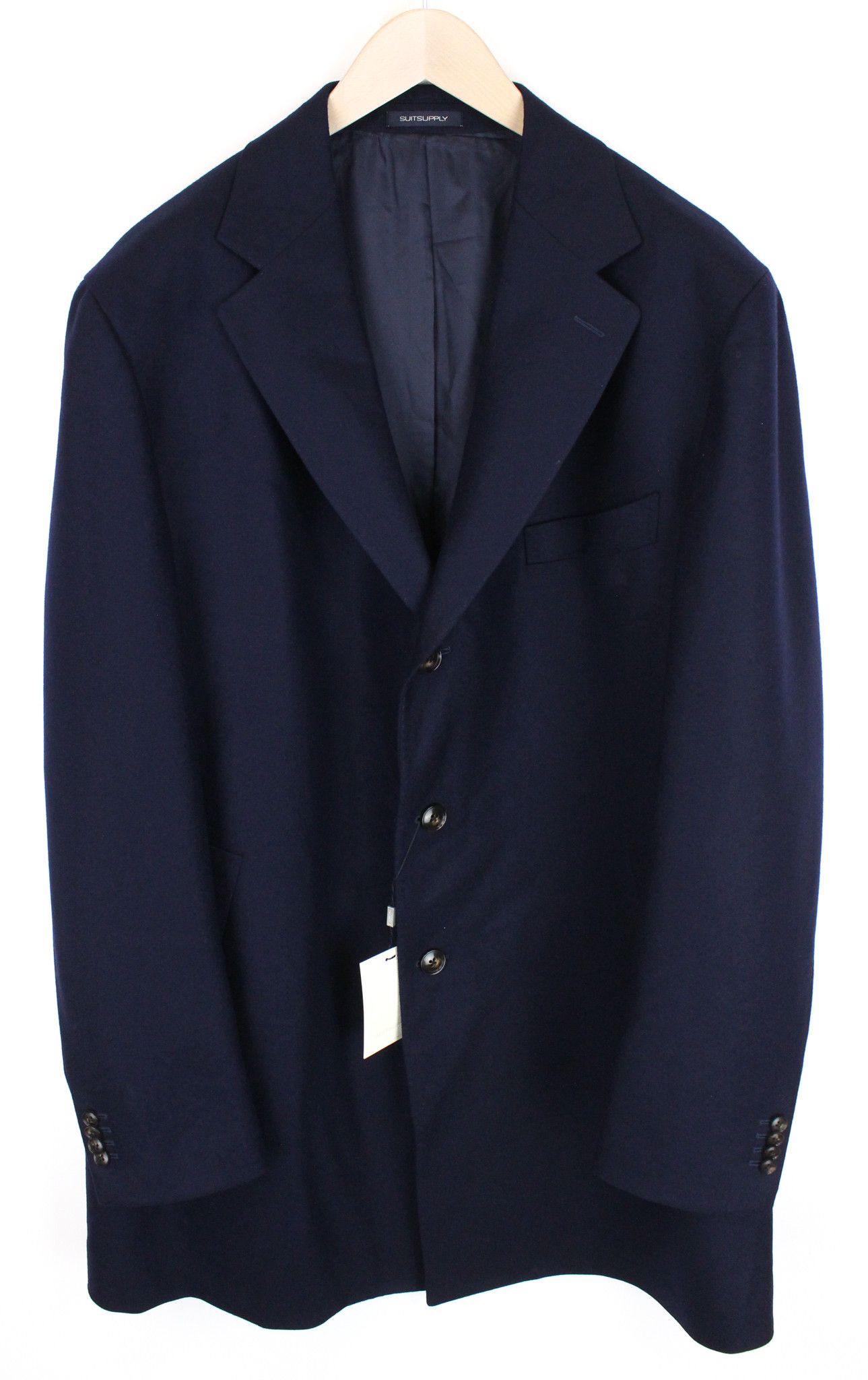Suitsupply VICENZA UK52R Dark Blue Wool Coat 66764 Size US XXL / EU 58 / 5 - 1 Thumbnail