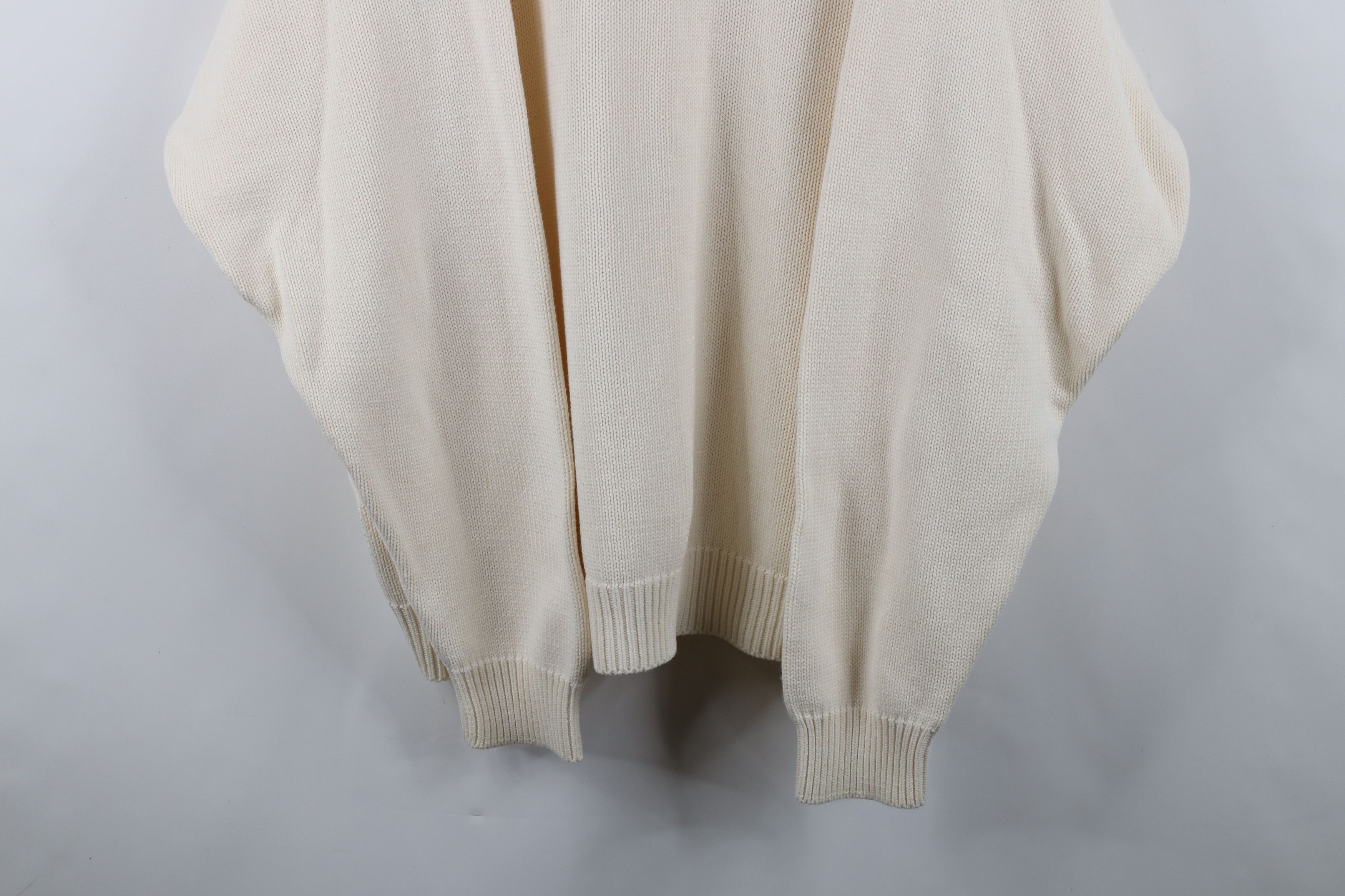 Vintage Vintage 90s Streetwear Heavyweight Cotton Knit Sweater Cream Size US XXL / EU 58 / 5 - 3 Thumbnail