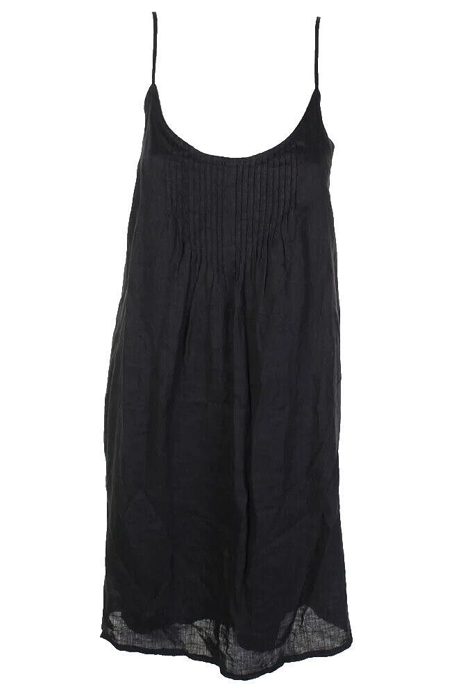 Vince Camuto Two by Vince Camuto Small Black Pleat Tank Dress Linen Mini Size S / US 4 / IT 40 - 1 Thumbnail
