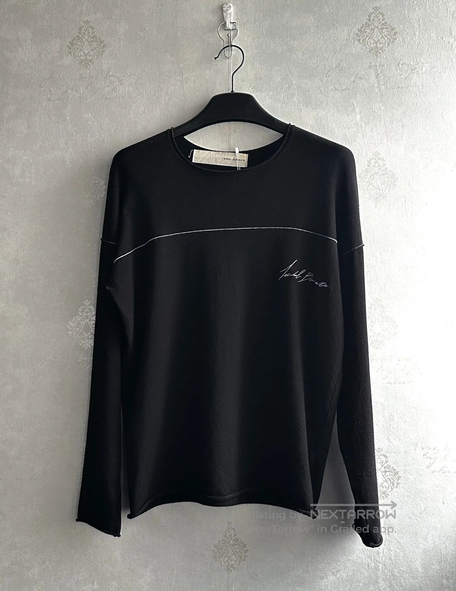 Isabel Benenato Isabel Benenato 19SS Embroidered Slogan Sweater| Size US M / EU 48-50 / 2 - 2 Thumbnail