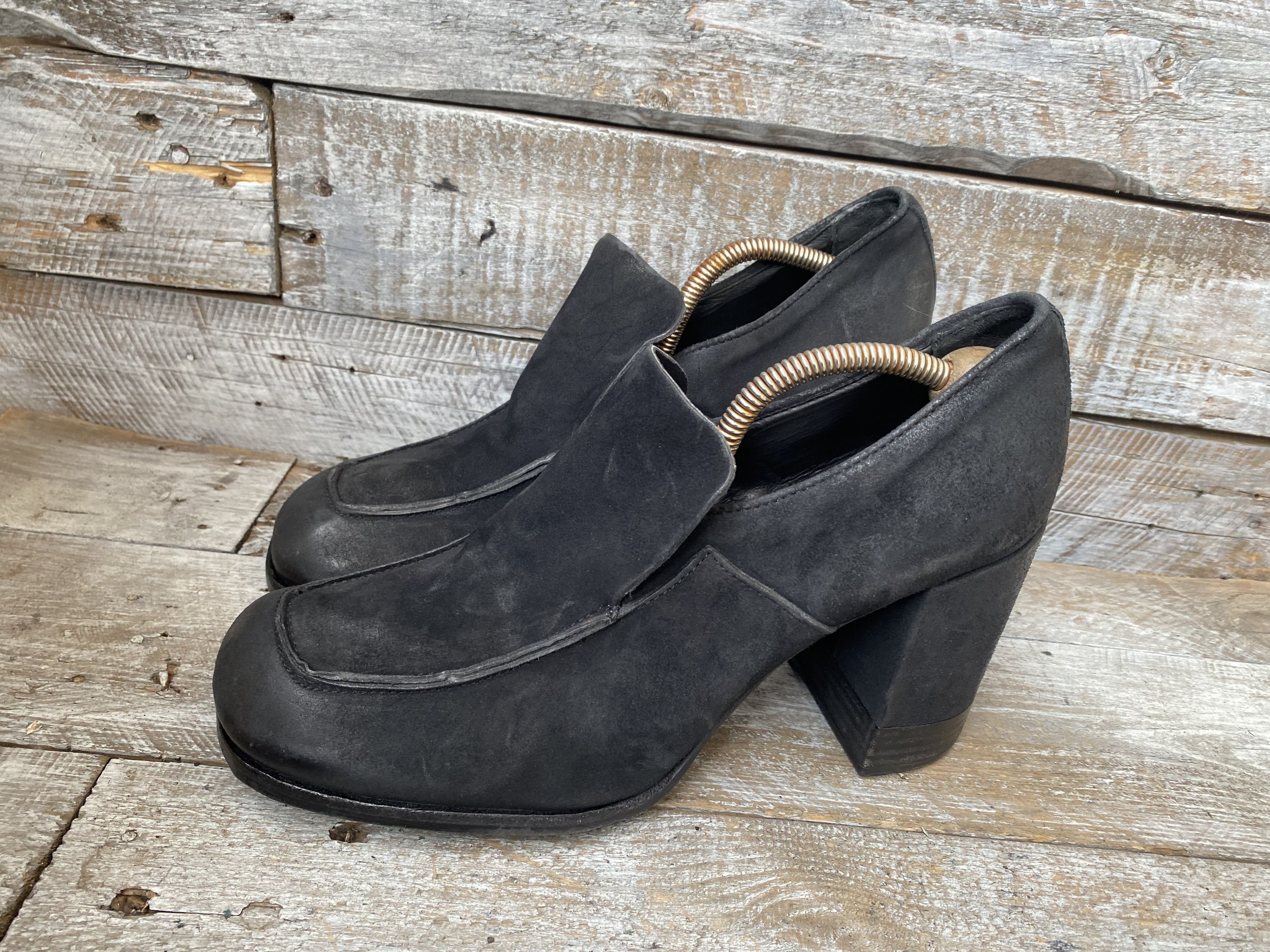 A.S.98 As. 98 platform suede heel boot, grunge. Avant garde sz42 Size US 12 / IT 42 - 4 Thumbnail