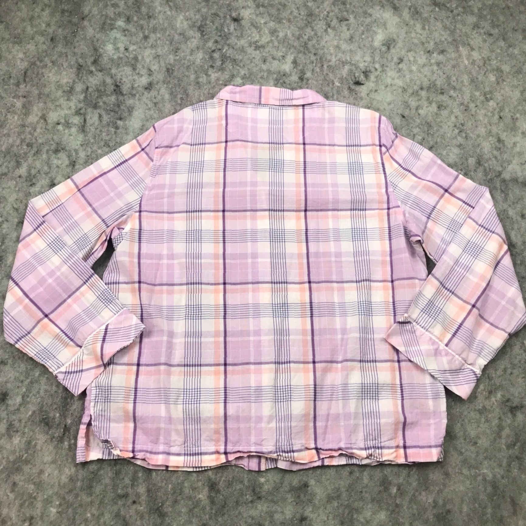 Victoria's Secret VICTORIA'S SECRET Women's Button-Up Shirt Large Purple Solid Long Sleeve Casual Size L / US 10 / IT 46 - 7 Thumbnail