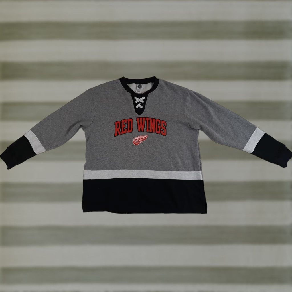 NHL Vintage Detroit Red Wings Hockey Sweatshirt Jersey NHL XL Laced neck Size US XL / EU 56 / 4 - 1 Thumbnail
