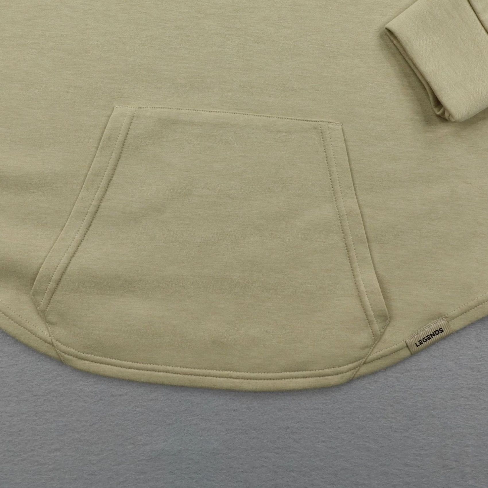 Vintage Legends Hoodie Mens XL Beige Pullover Sweatshirt Performance Athletic Curved Hem Size US XL / EU 56 / 4 - 4 Thumbnail