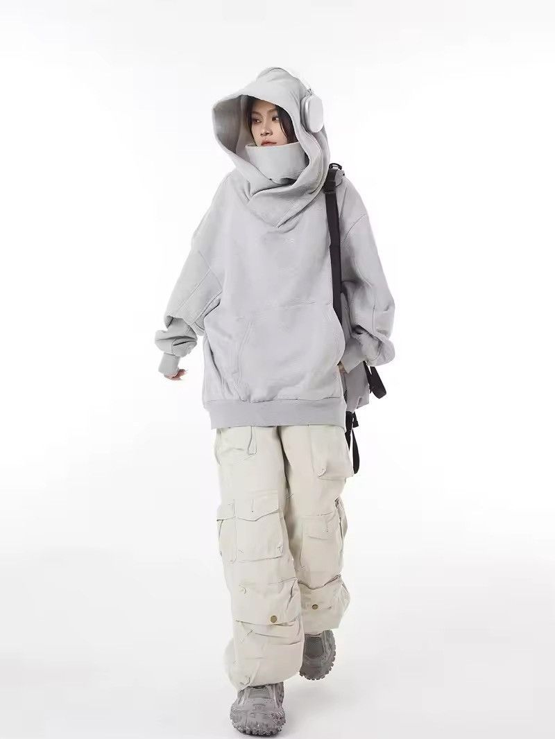 Japanese Brand Solid Color Ninja Turtleneck Hoodie Size US L / EU 52-54 / 3 - 7 Thumbnail