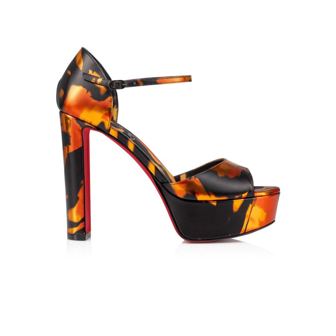Christian Louboutin os11x0526 Sandaloo 130mm Sandals in Multicolor Size US 7 / IT 37 - 1 Thumbnail