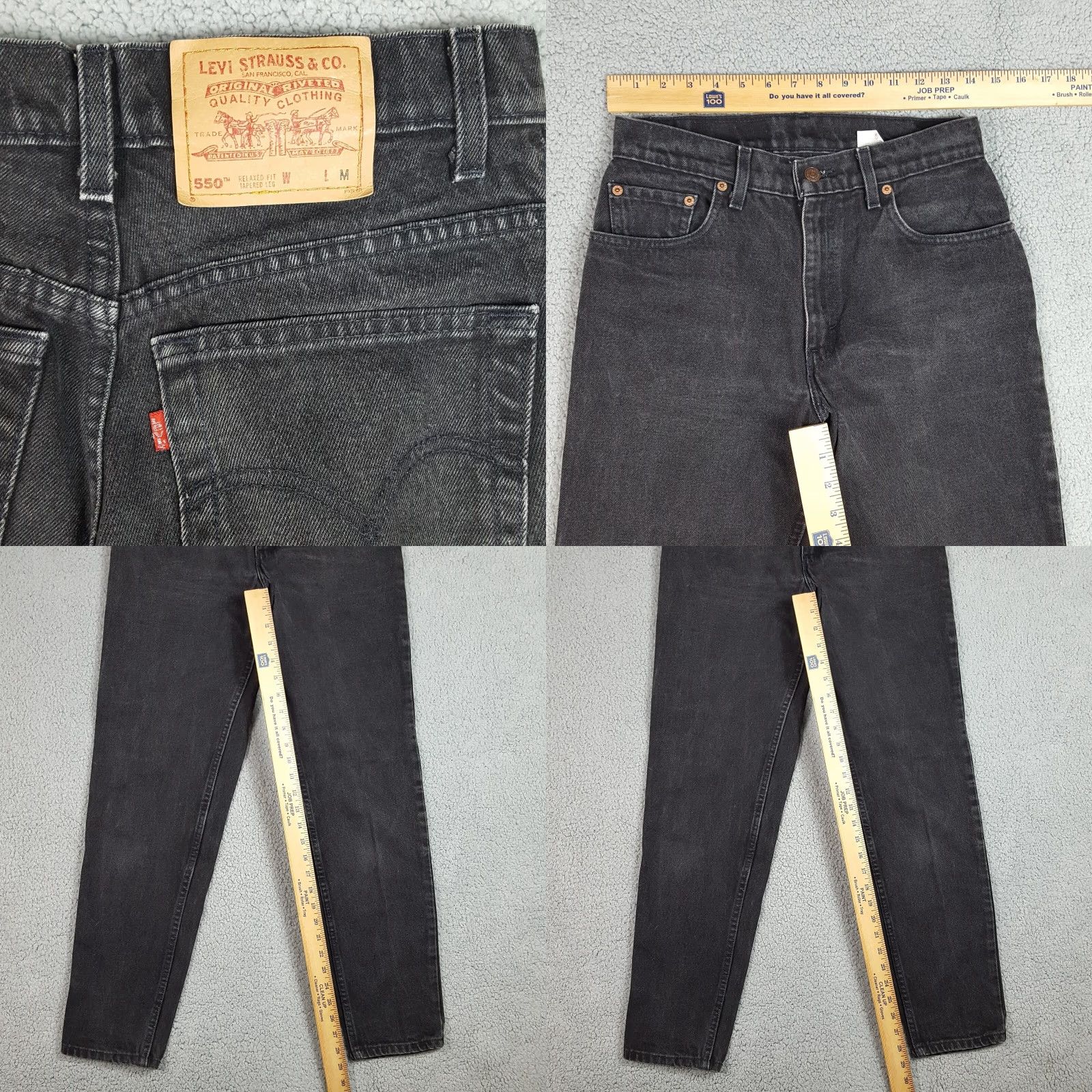Levi's VINTAGE Levi's 550 Jeans Tapered Women's Size 9 Black High Waist 90s Grunge VTG USA Made Size 30" / US 8 / IT 44 - 8 Thumbnail