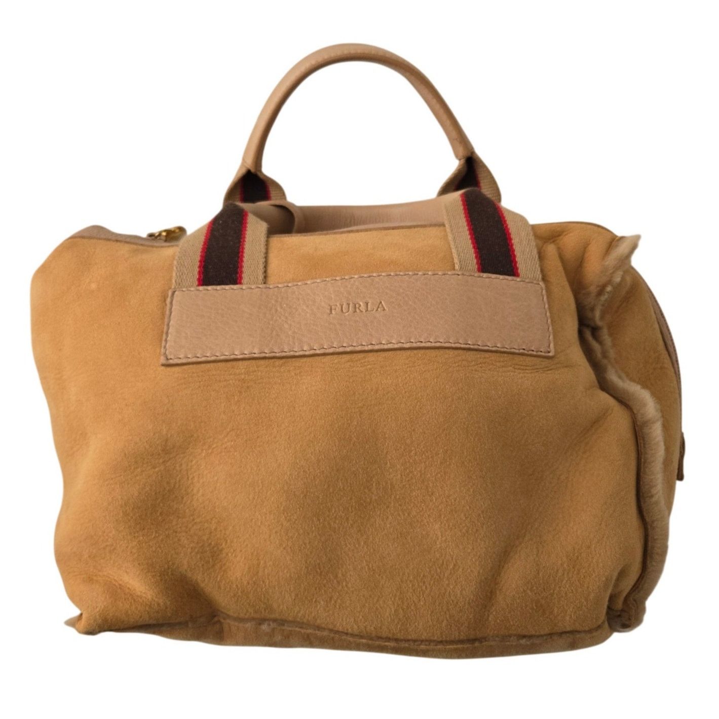 Furla NWOT Vintage Y2K Furla Carmel Suede Satchel With Dust Bag Size ONE SIZE - 1 Thumbnail