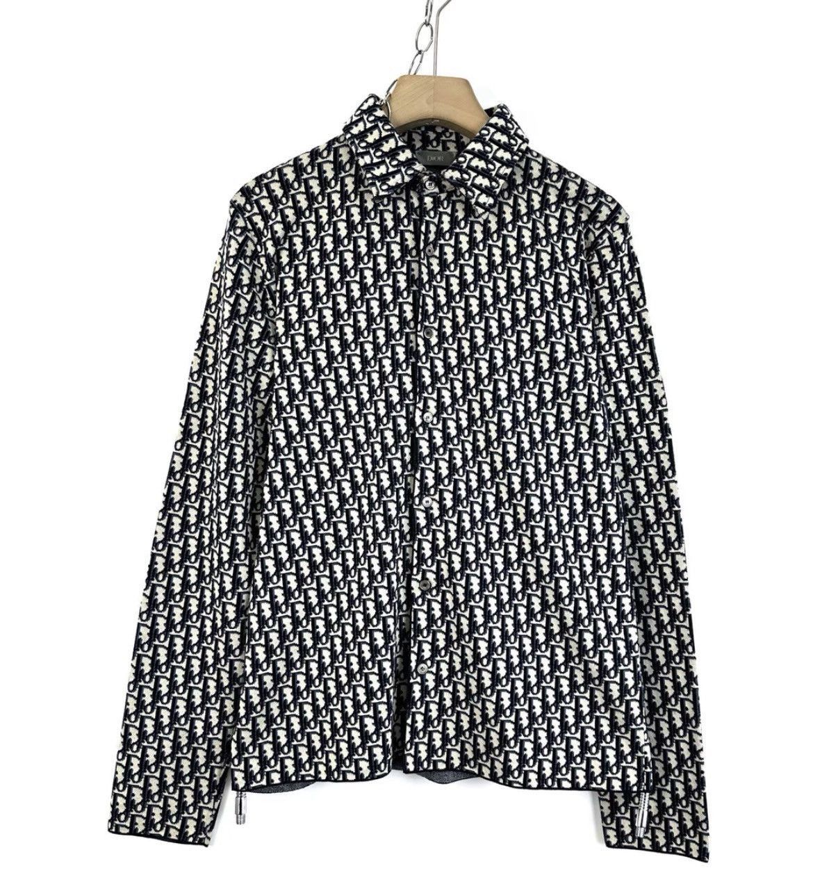 Dior Black Patterned Long Sleeve Button-Up Shirt Size US S / EU 44-46 / 1 - 1 Thumbnail