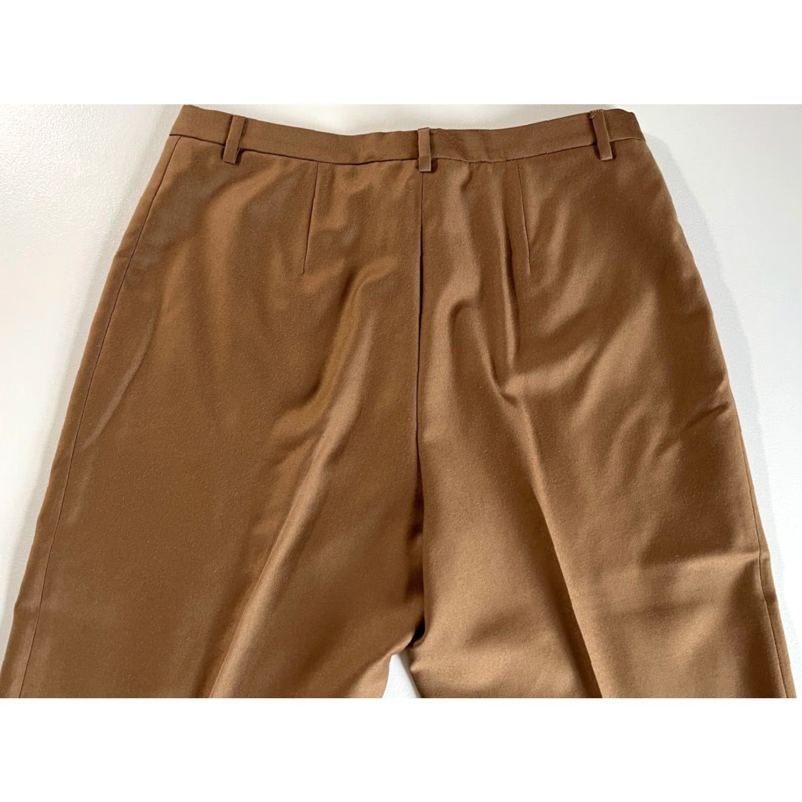 Vintage VINTAGE Bernard Zins Paris Women’s Dress Pants Wool Cashmere size 10 Brown High Rise Straight Inseam 29.5 in Lined Size 32" / US 10 / IT 46 - 5 Thumbnail