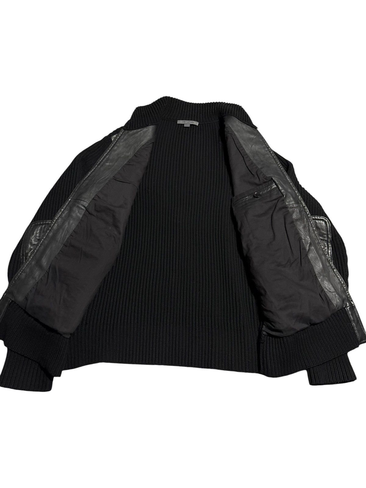 If Six Was Nine Vintage John Varvatos Lamb Leather Wool Bomber Cargo archive Size US L / EU 52-54 / 3 - 8 Thumbnail