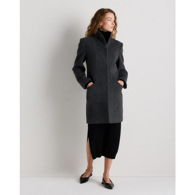 Quince Quince Women's Wool Cashmere Cocoon Coat Charcoal Size S Size S / US 4 / IT 40 - 5 Thumbnail