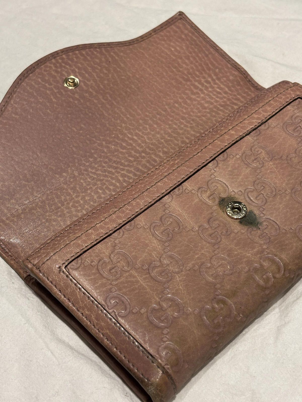Gucci Gucci - Vintage Pink Leather Wallet with GG Logo Size ONE SIZE - 4 Thumbnail