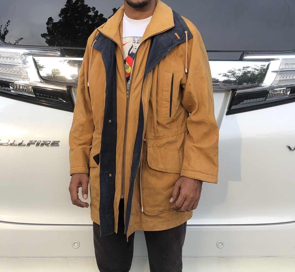 Vintage AFantfui Cow Leather Parka Jacket