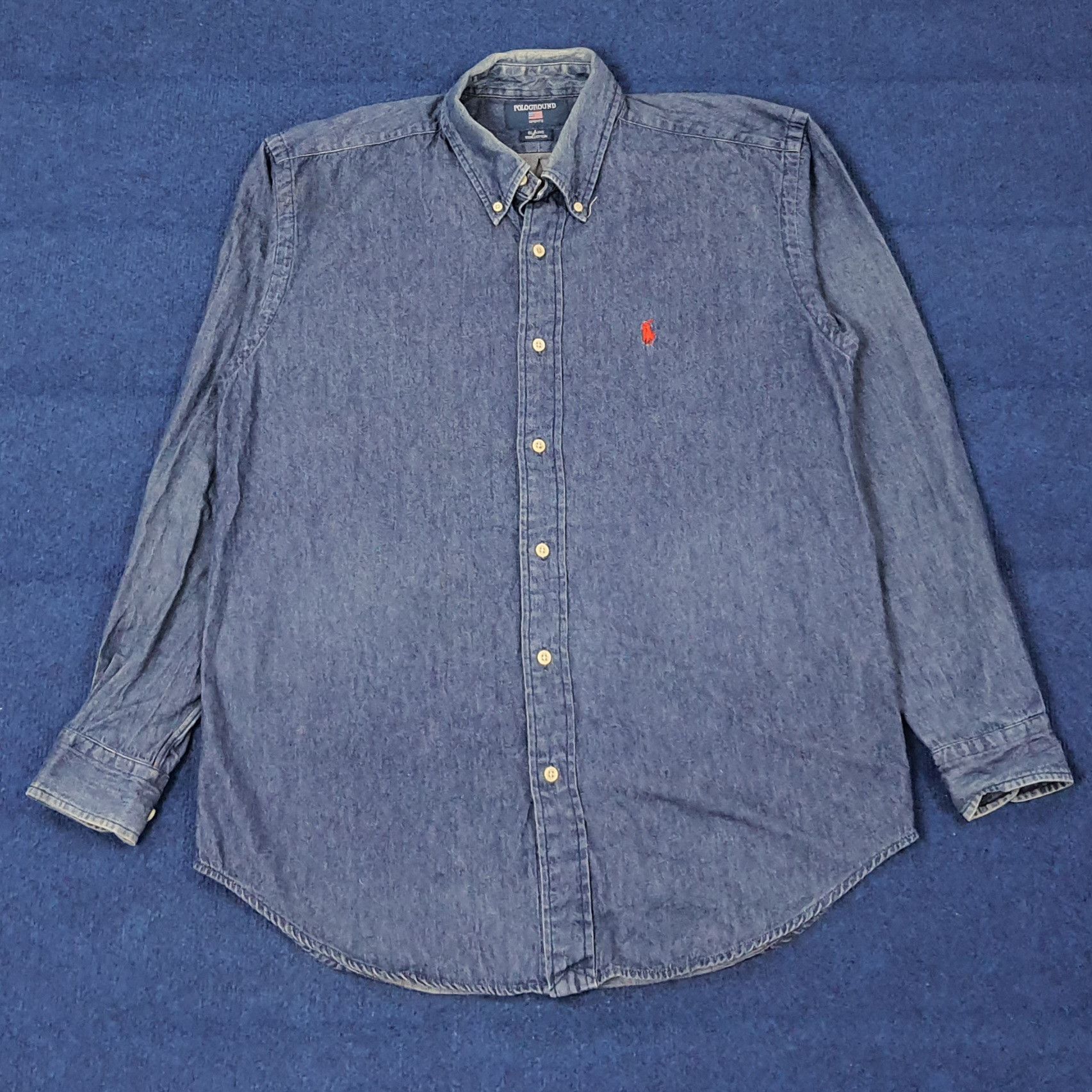 Polo Ralph Lauren Vintage PoloGround Sport Button Up Shirt C259N73 Size US M / EU 48-50 / 2 - 1 Thumbnail