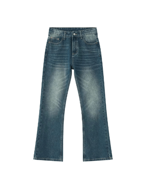 Japanese Brand Retro loose straight cleanfit loose versatile flared jeans Size US 32 / EU 48 - 5 Thumbnail