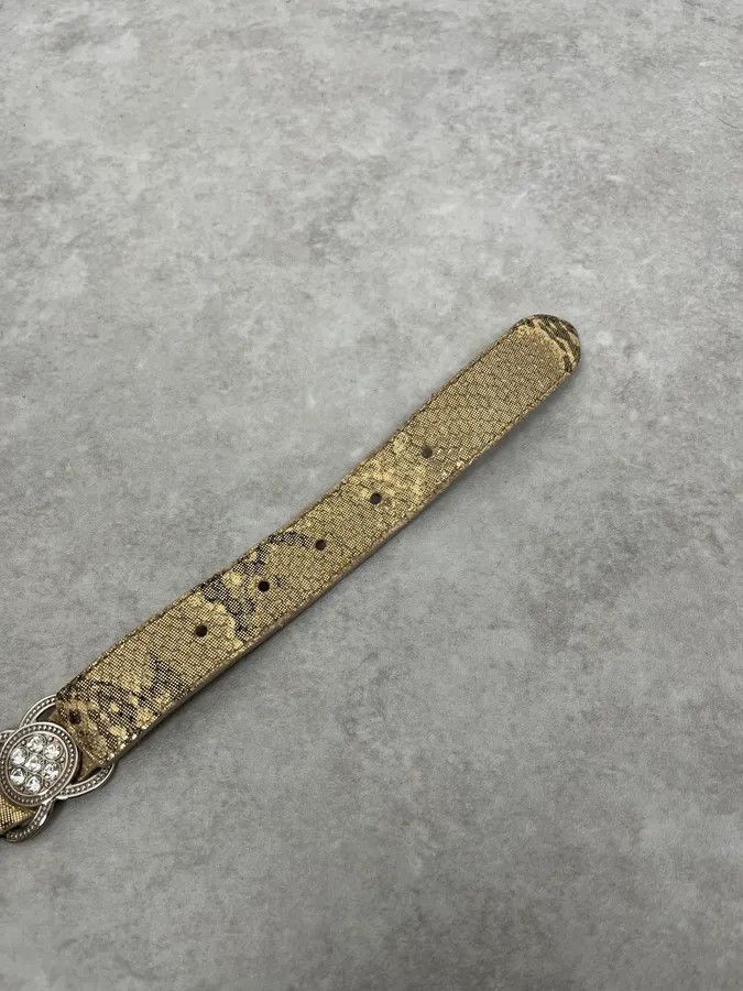 Vintage 2000s Berge Snake Effect Ornament Belt Size ONE SIZE - 7 Thumbnail