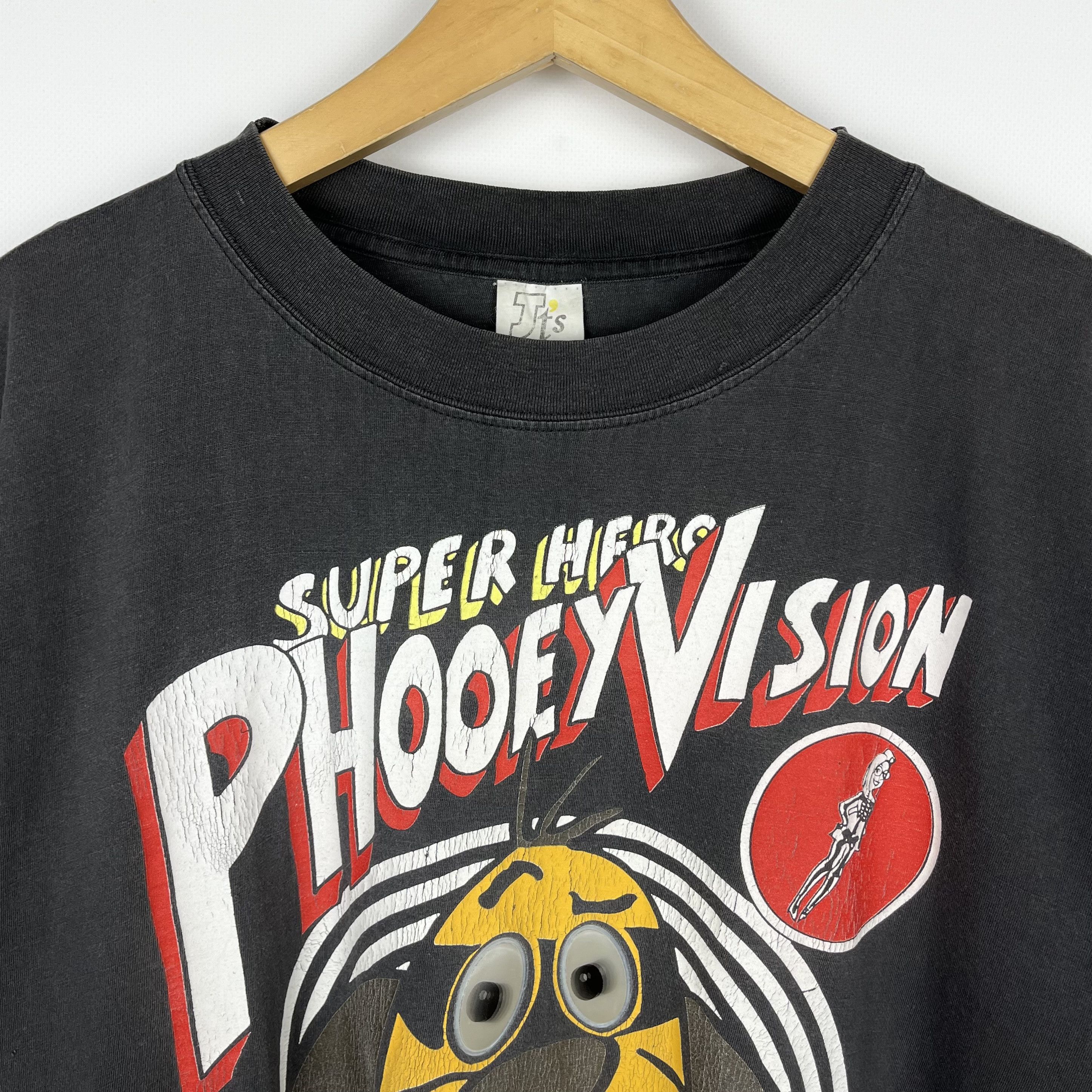 Cartoon Network Vintage Super Hero Phooey Vision Cartoon T Shirt 1994 Size US XL / EU 56 / 4 - 6 Thumbnail
