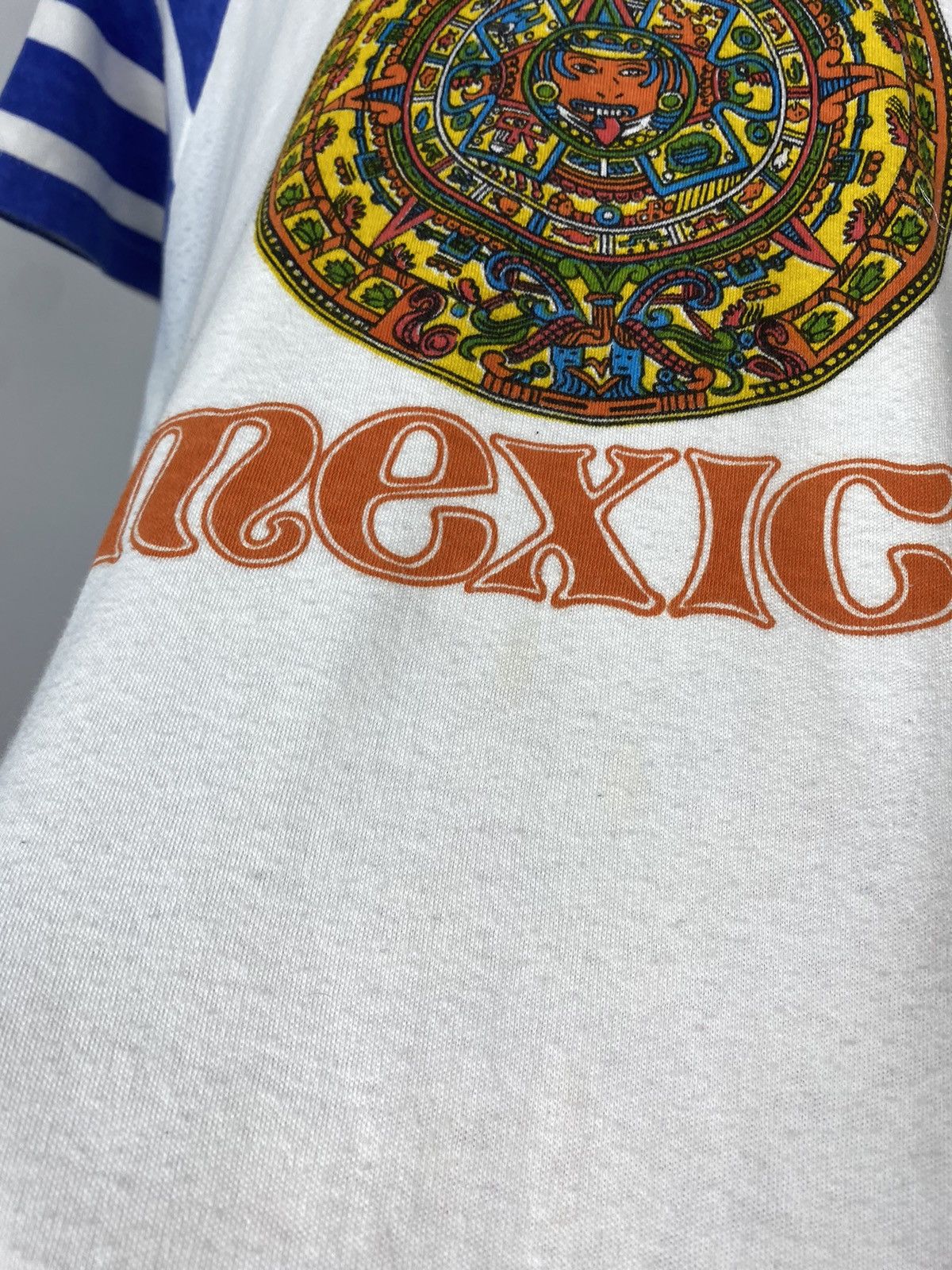 Band Tees × Vintage Vintage 80-90s Aztec ART Mexico single stitch T-Shirt Size US S / EU 44-46 / 1 - 7 Thumbnail